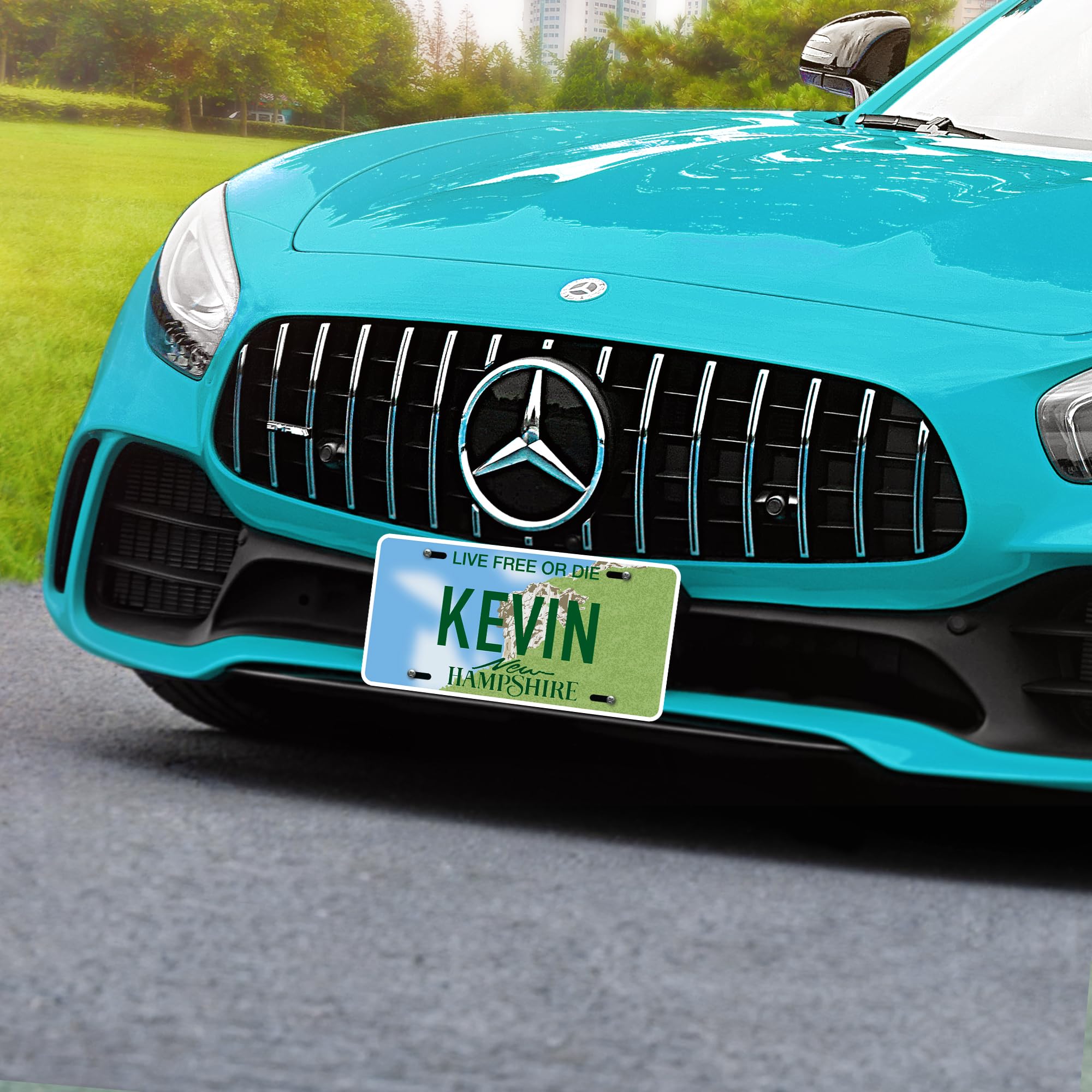 Custom New Hampshire License Plate, Personalized License Plates For Car, 6X12 Inch, Rust-Free Fade Resistant Aluminum, Usa Made