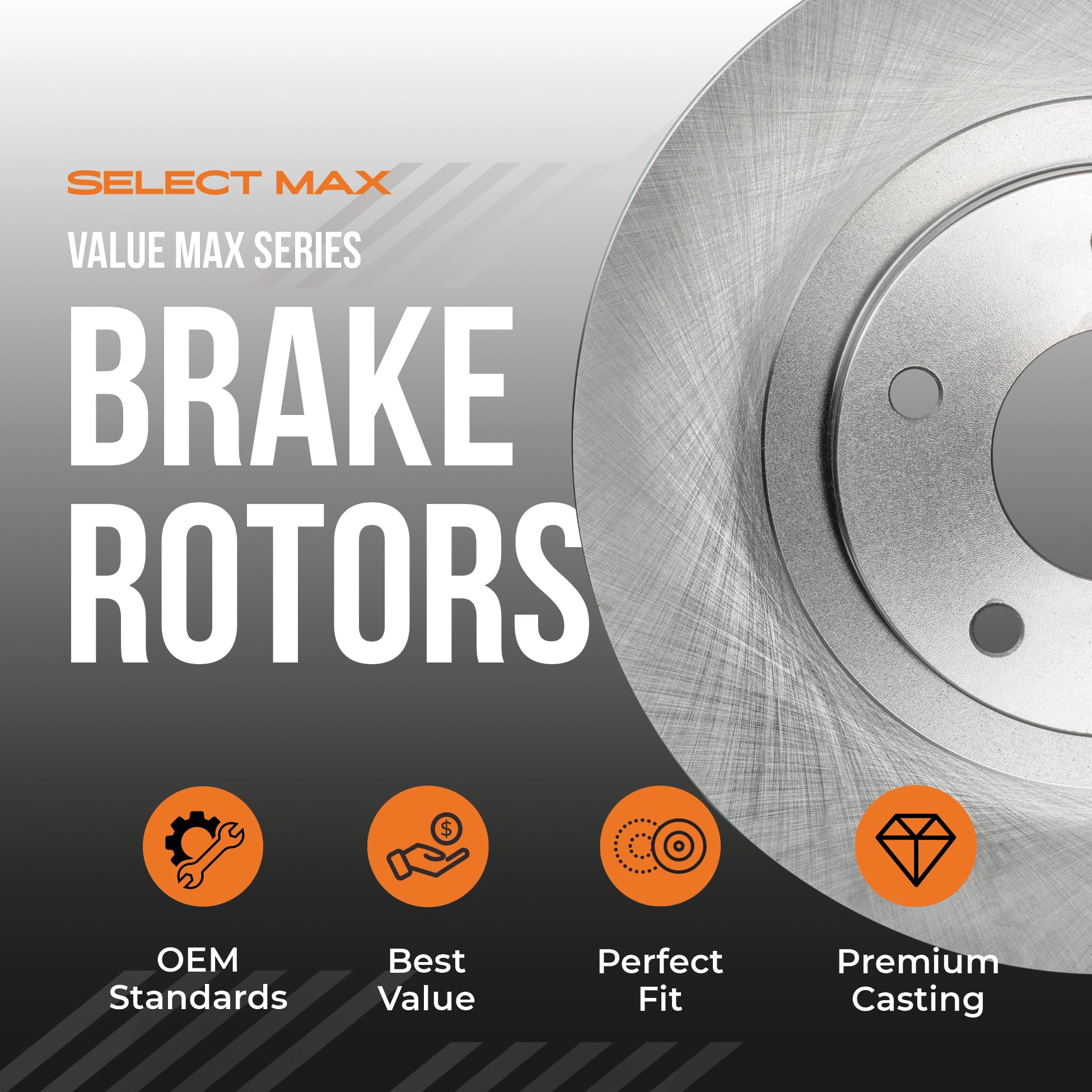 Max Advanced Brakes Front Brake Rotors Compatible With 2006-2014 2015 2016 2017 2018 2019-2023 Honda Civic Ex Lx Accord Cr-V Fit
