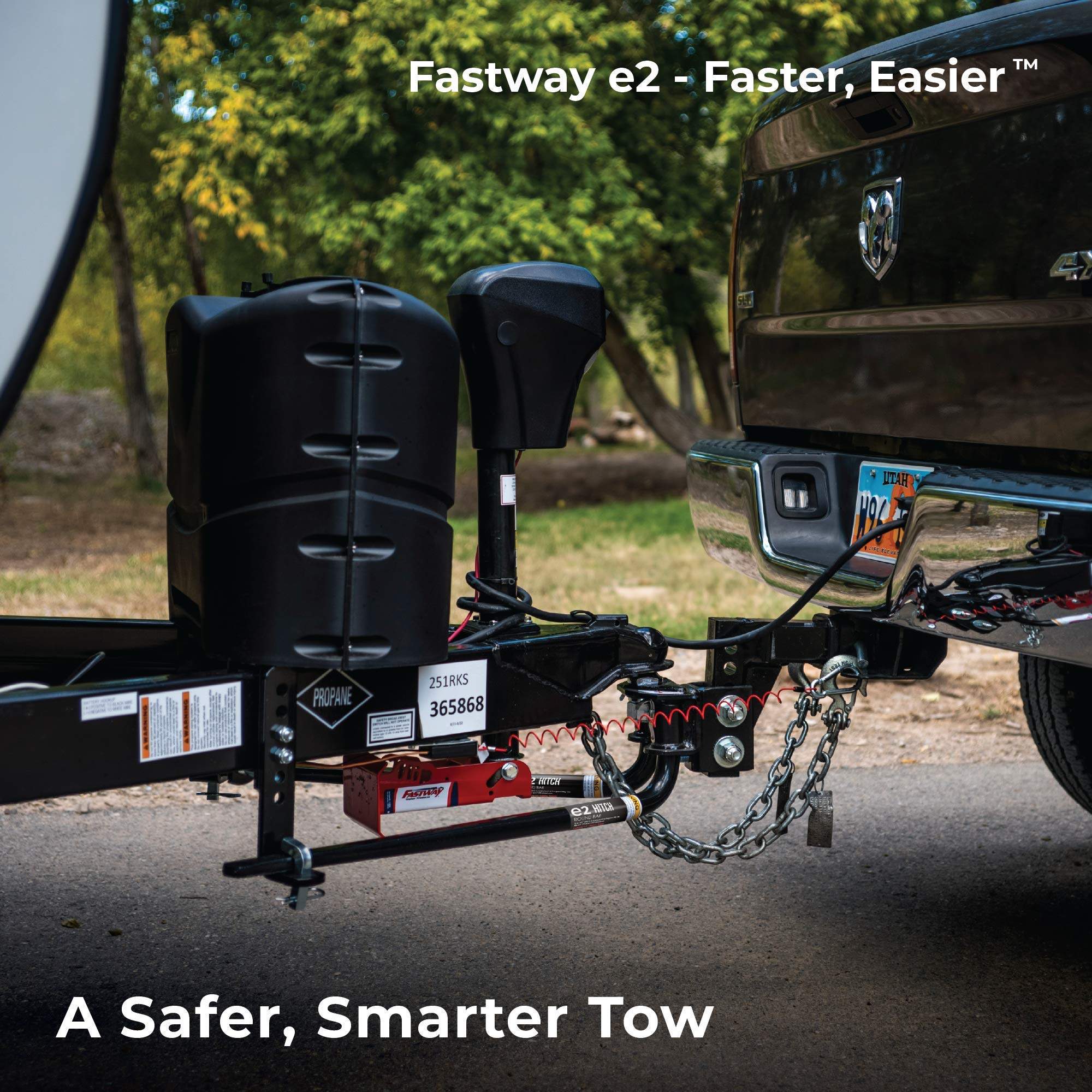 Fastway e2 Sway Control Hitch, 8K Round Bar, Alloy Steel, Powder Coated Black, Model 94-00-0800, 8,000 lbs Trailer Weight Rating