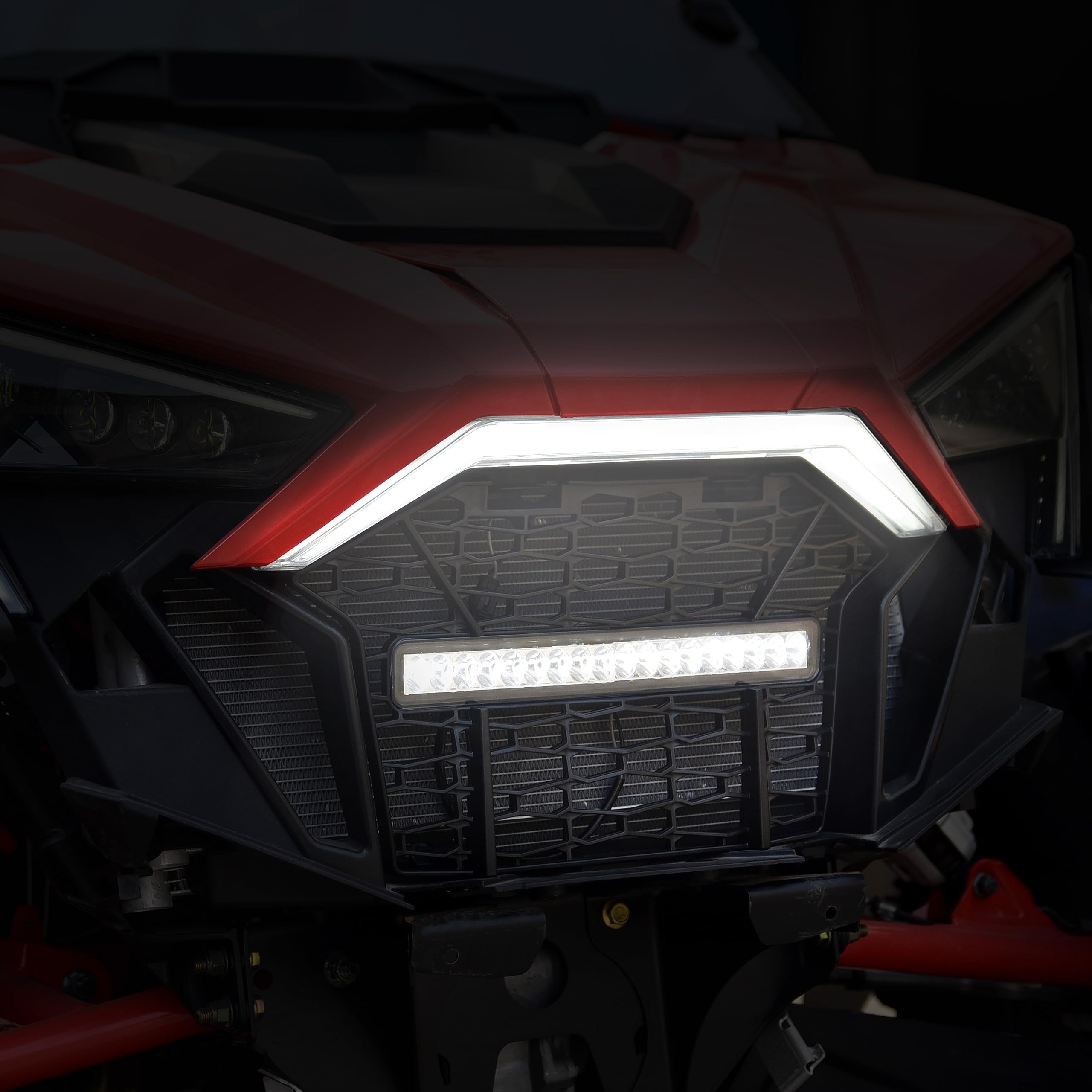 Sautvs Front Accent Light For Rzr Pro Xp, Led Center Grill Light Front Signature Light For Polaris Polaris Rzr Pro Xp/ Xp4/ Rzr Pro R/Rzr Turbo R Accessories 2020-2024(1Pcs, Replace #2884346)