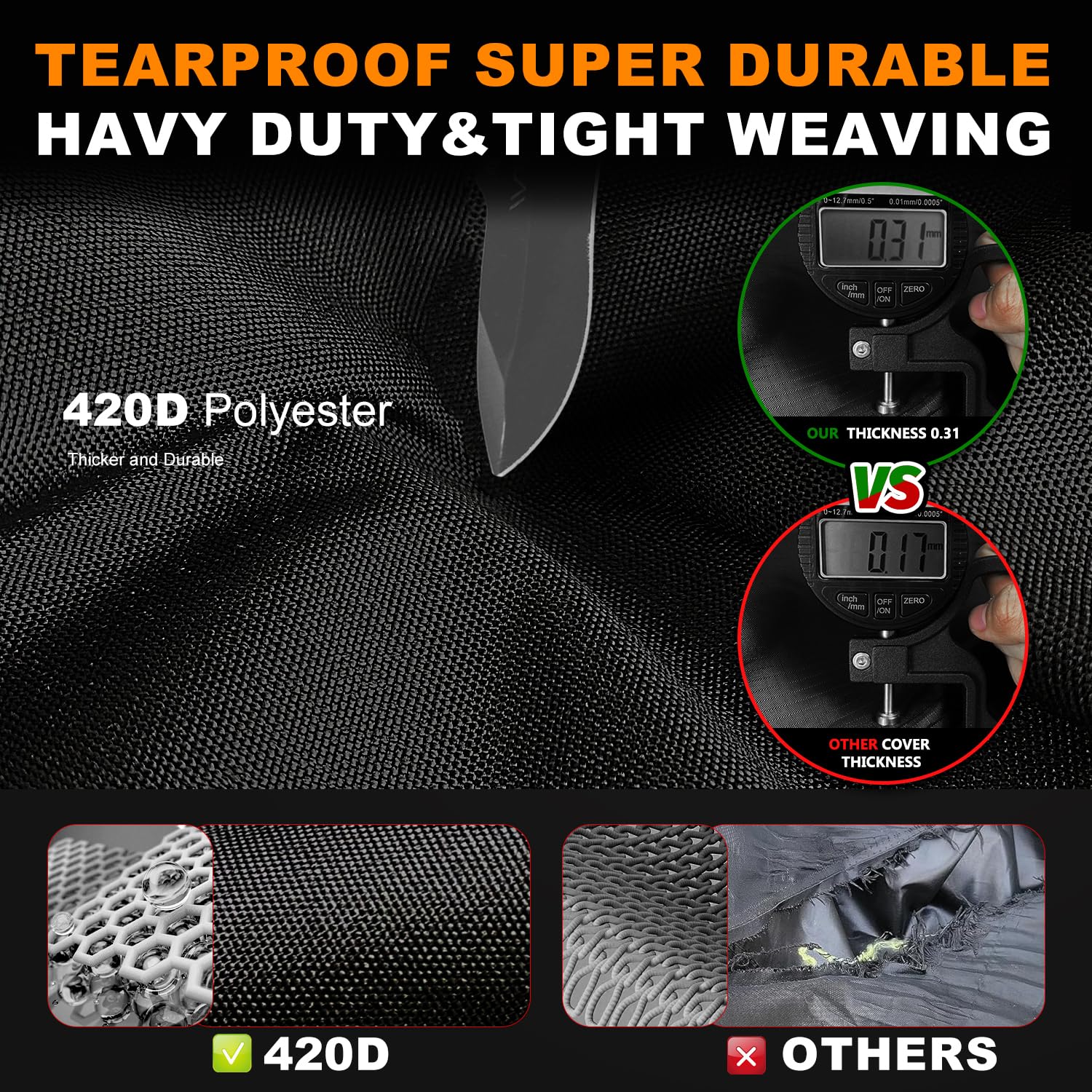 Utv Cover 4-6 Seater Waterproof,Heavy Duty Tearproof Anti-Uv Polyster Cloth,Outdoor Side By Side Storage Covers Fit For Can-Am P