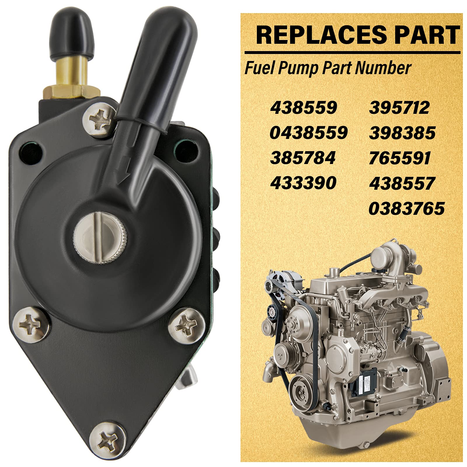 438559 Fuel pump For Johnson Evinrude outboard 25 35 50 65 70 75 85 88 90 100 105 115 135 140 HP Replace 385784 0438559 433390 3