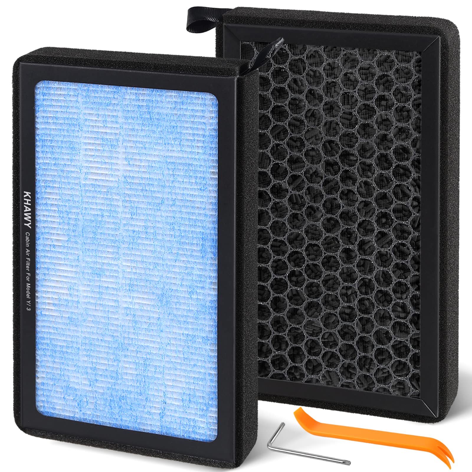 Tesla Model 3 Air Filter Model Y Cabin Air Filter HEPA with Carbon Activated, Tesla Filter Replacement kit Tesla Accessories 201