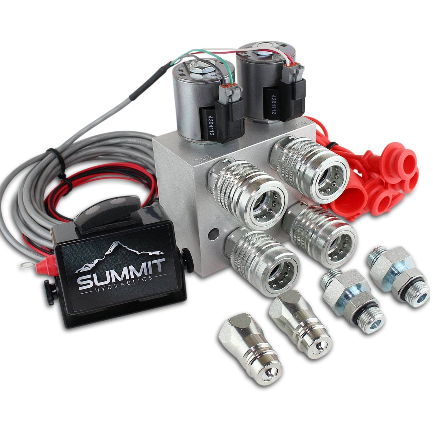 Hydraulic Multiplier, Scv Splitter/Diverter Manifold Valve Kit With Couplers And Switch Box Control, Turn 1 Circuit Into 2 Circuits!
