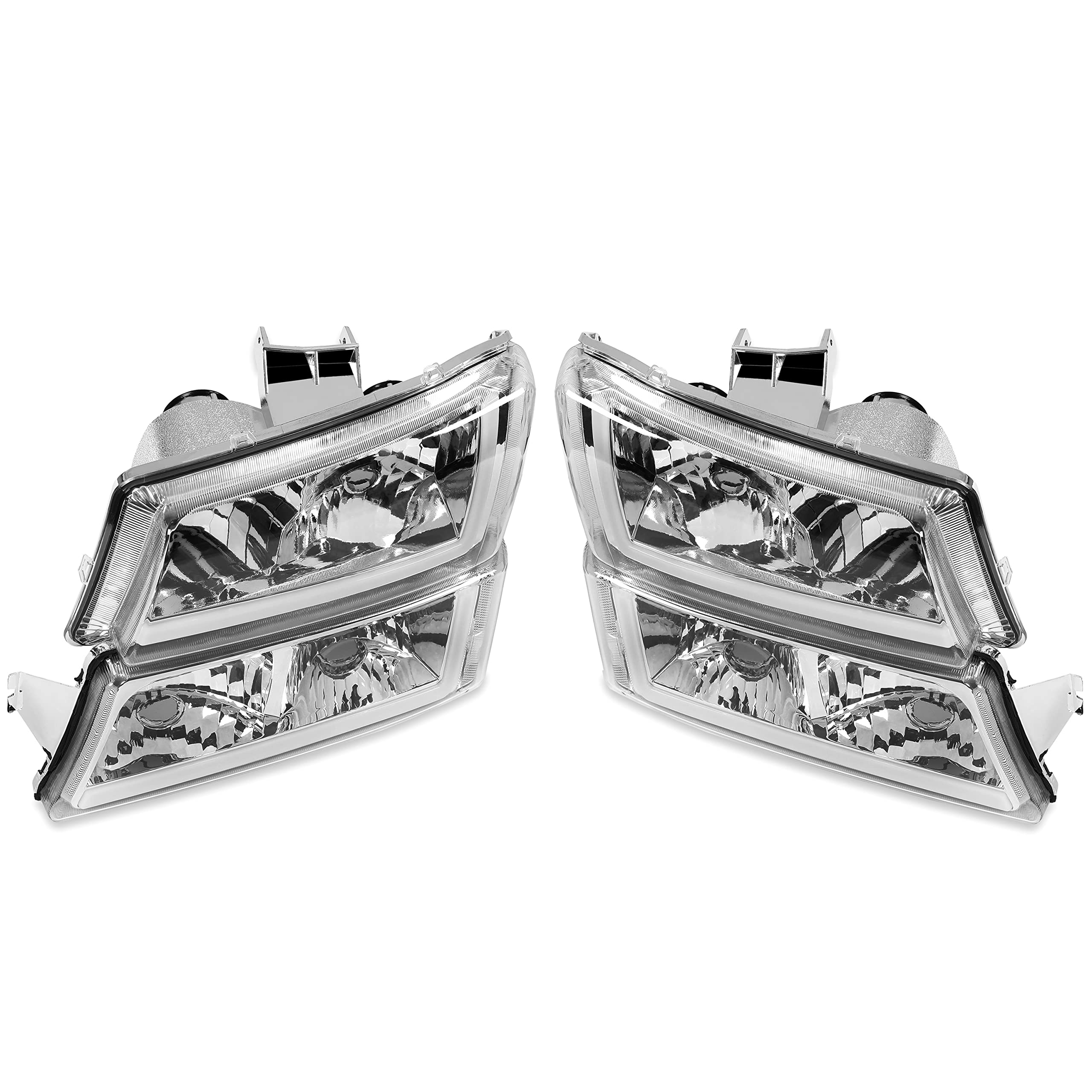 Kojem LED Bumper Parking Lights for 03-07 Chevy Avalanche/Silverado 1500-3500, Clear Lens, Black Housing, Model LYPL-114-3, 1