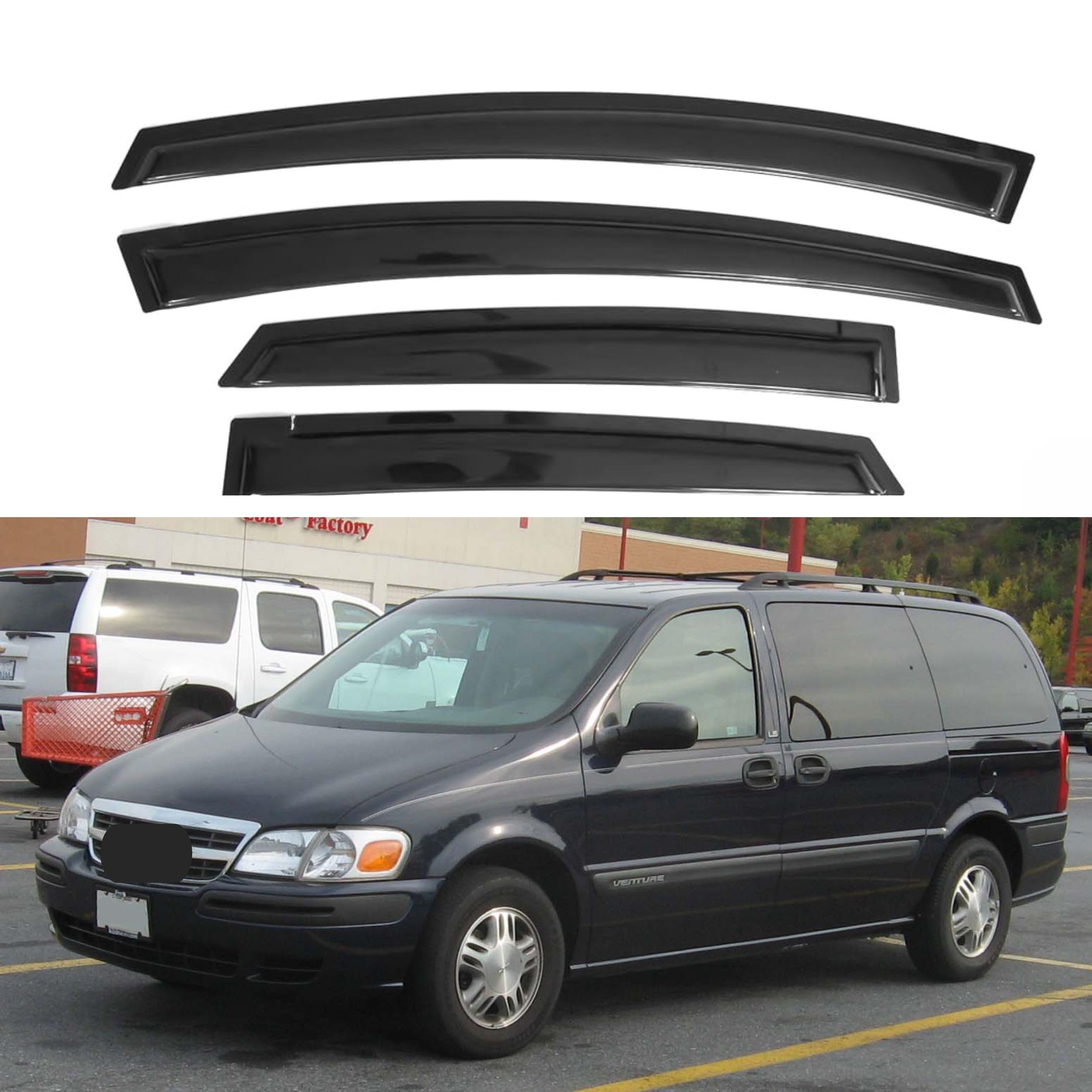 Ig Window Visor Compatible With Chevy Chevrolet Venture 1997-2005, Oldsmobile Silhouette 1997-2001, Pontiac Trans Sport/Montana 