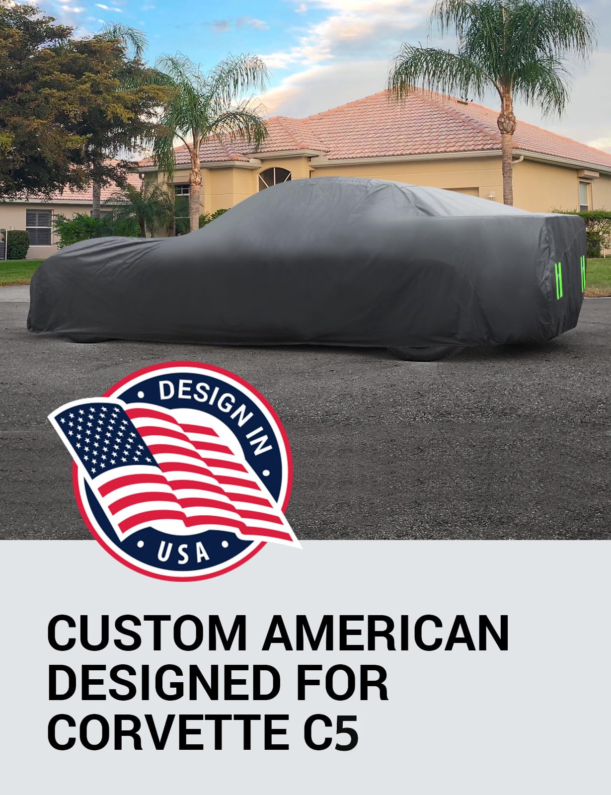Proadsy 2025 Upgrade Car Cover Compatible With C5 Corvette 1997-2004 Windproof All Weather Waterproof Sun Rain Uv Dust Snow Prot