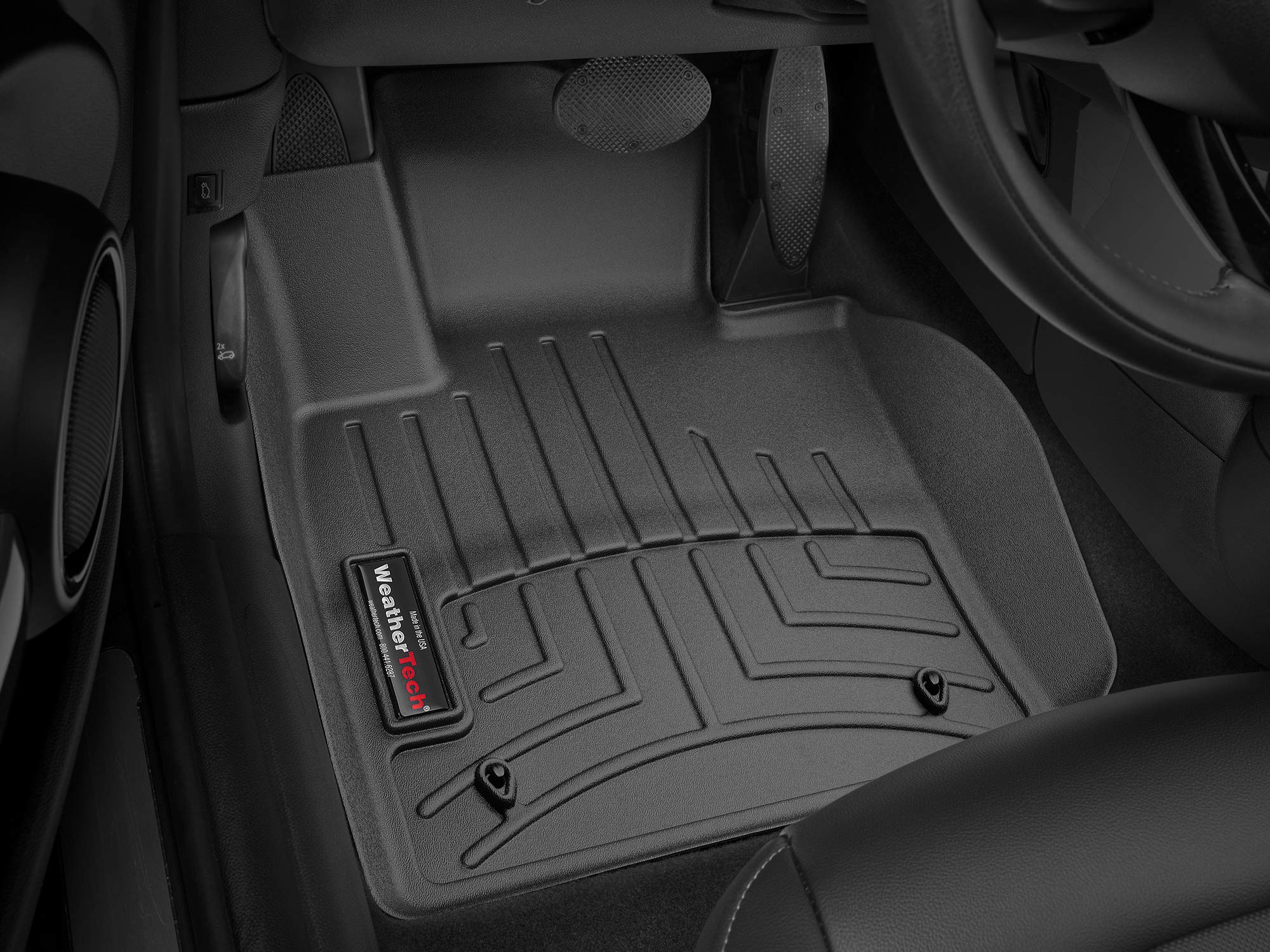 WeatherTech Custom Fit FloorLiners for MINI Cooper SE (Electric), Hardtop, Convertible - 1st Row (446751), Black