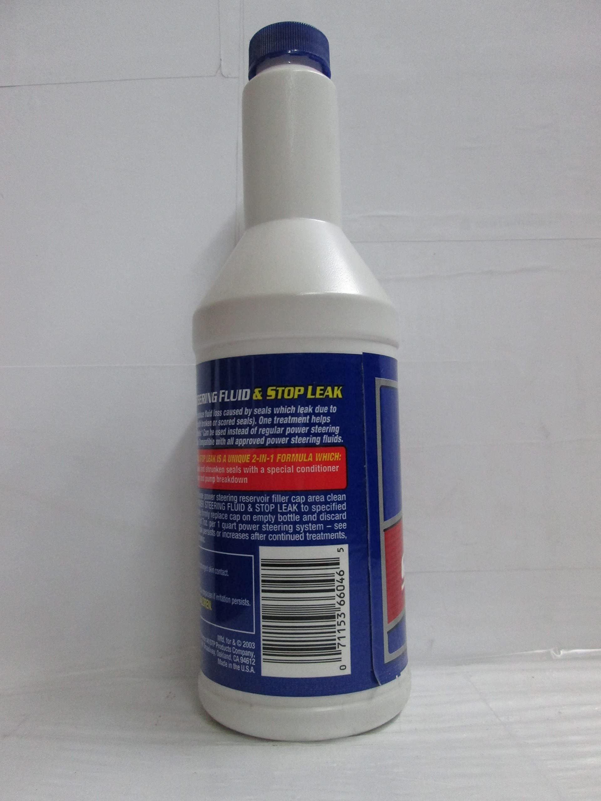 STP Power Steering Fluid & Stop Leak, 12 fl. oz., Model 17925, High-Performance Automotive Fluid