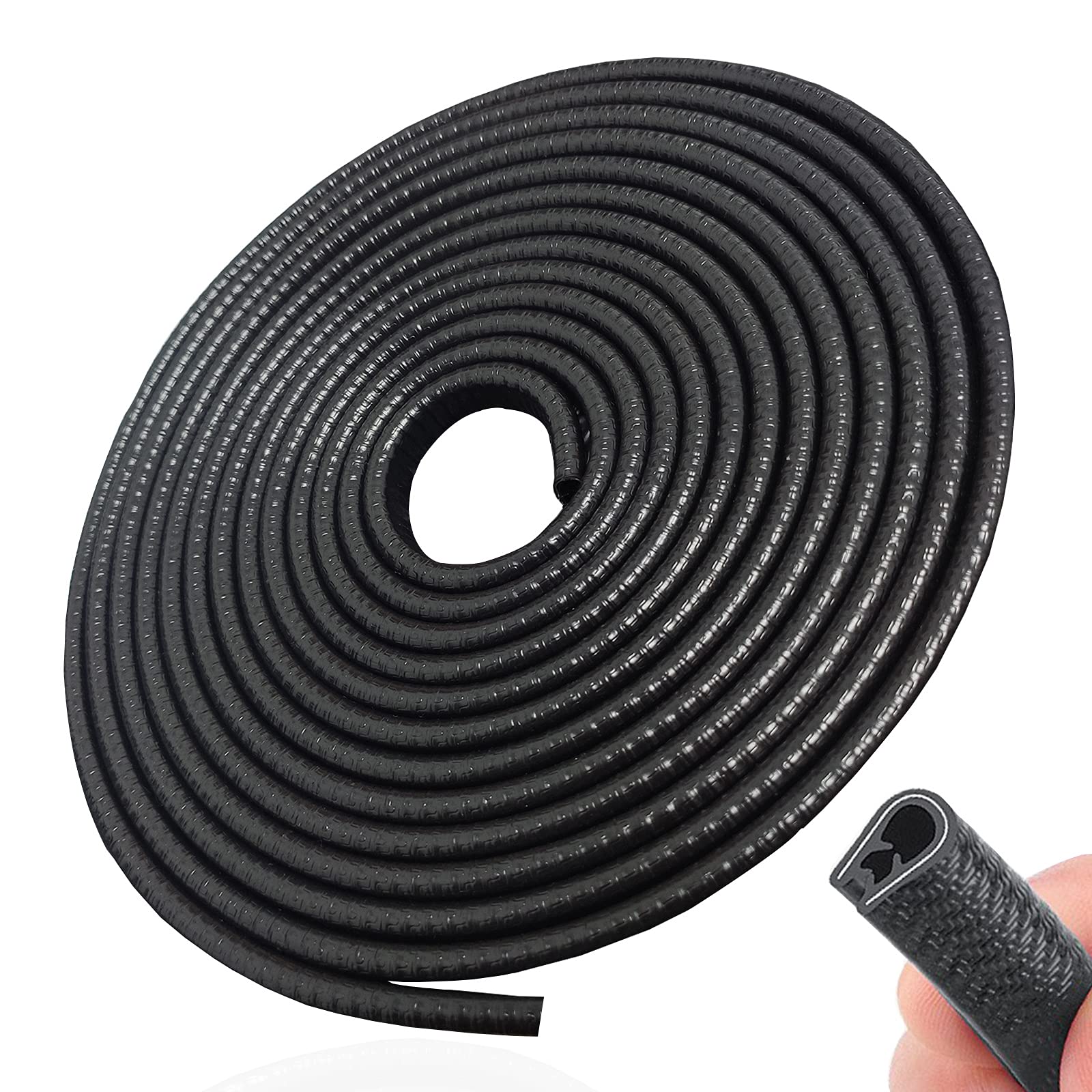 Syoauto 65Ft(20M) Door Edge Guard Black Car Door Edge Guards Door Edge Protector For Cars Rubber Auto Door Trim U Shape Build In Metal Sheet No Need Adhesive Easy To Cut Door Guards For Most Cars