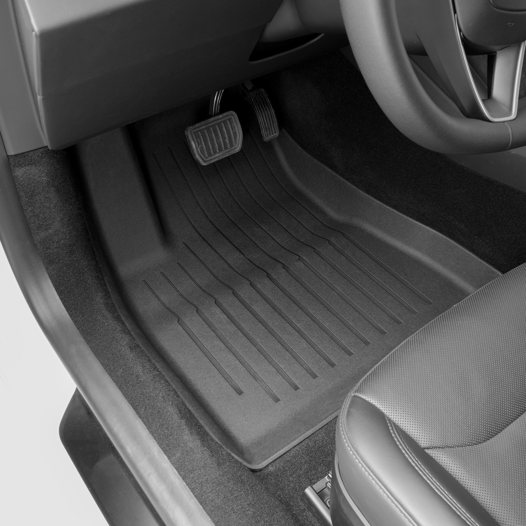 SUPER LINER Tesla Model 3 Floor Mats 2024-2026 | Custom Fit 8-Piece All-Weather TPE Set | Cargo Liner & Seatback Mats