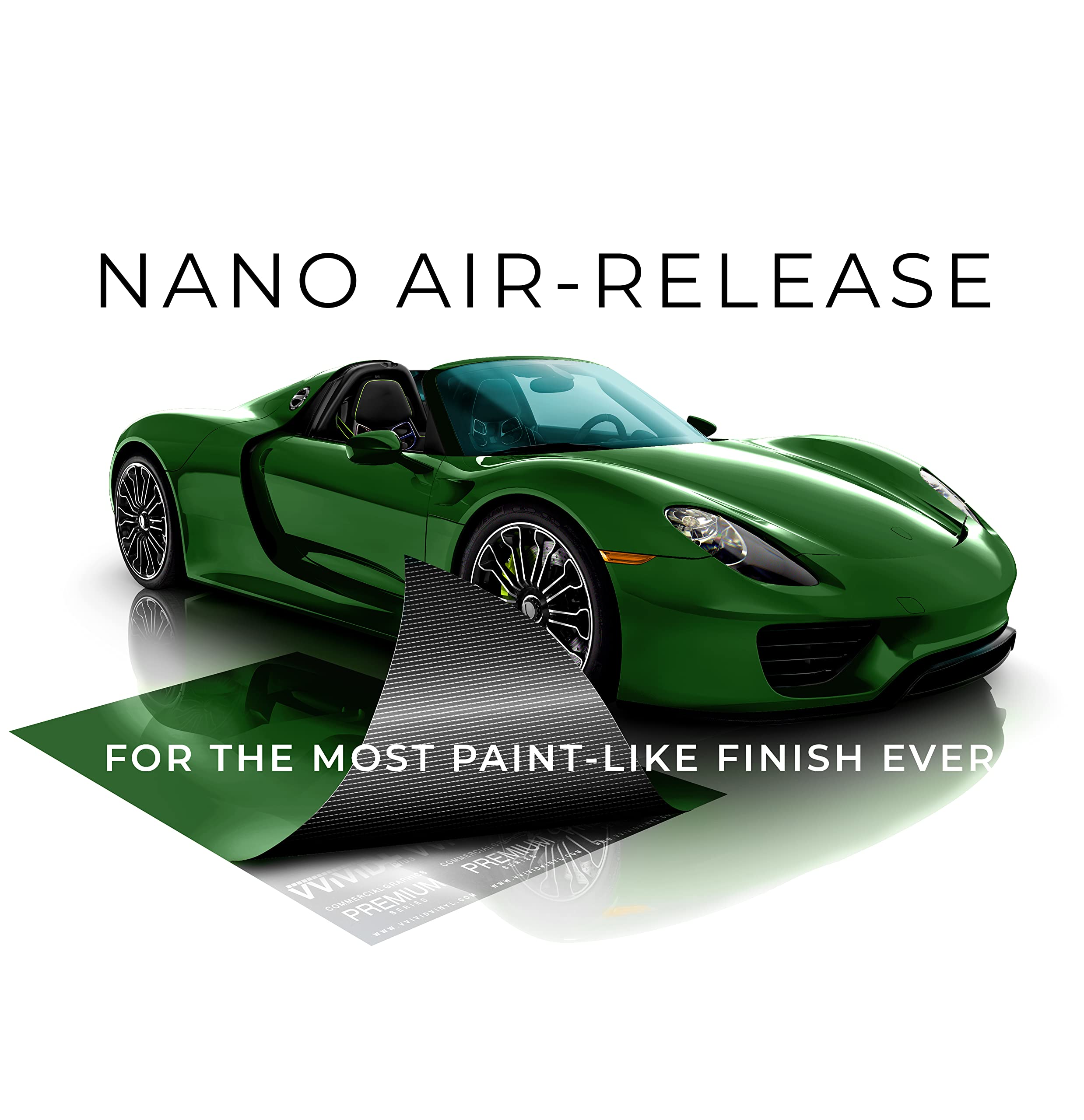 Vvivid+ Ultra Gloss Premium Vinyl Car Wrap Film (3Ft X 5Ft, Gloss Sonoma Green)