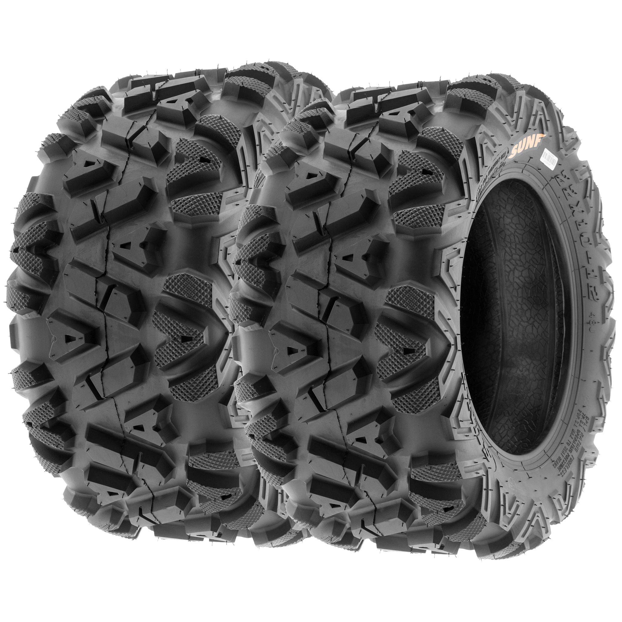 Set Of 4 Sunf Power.I At 23X8-11 Front & 24X11-10 Rear Atv Utv All-Terrain Tires, 6 Pr, Tubeless A033