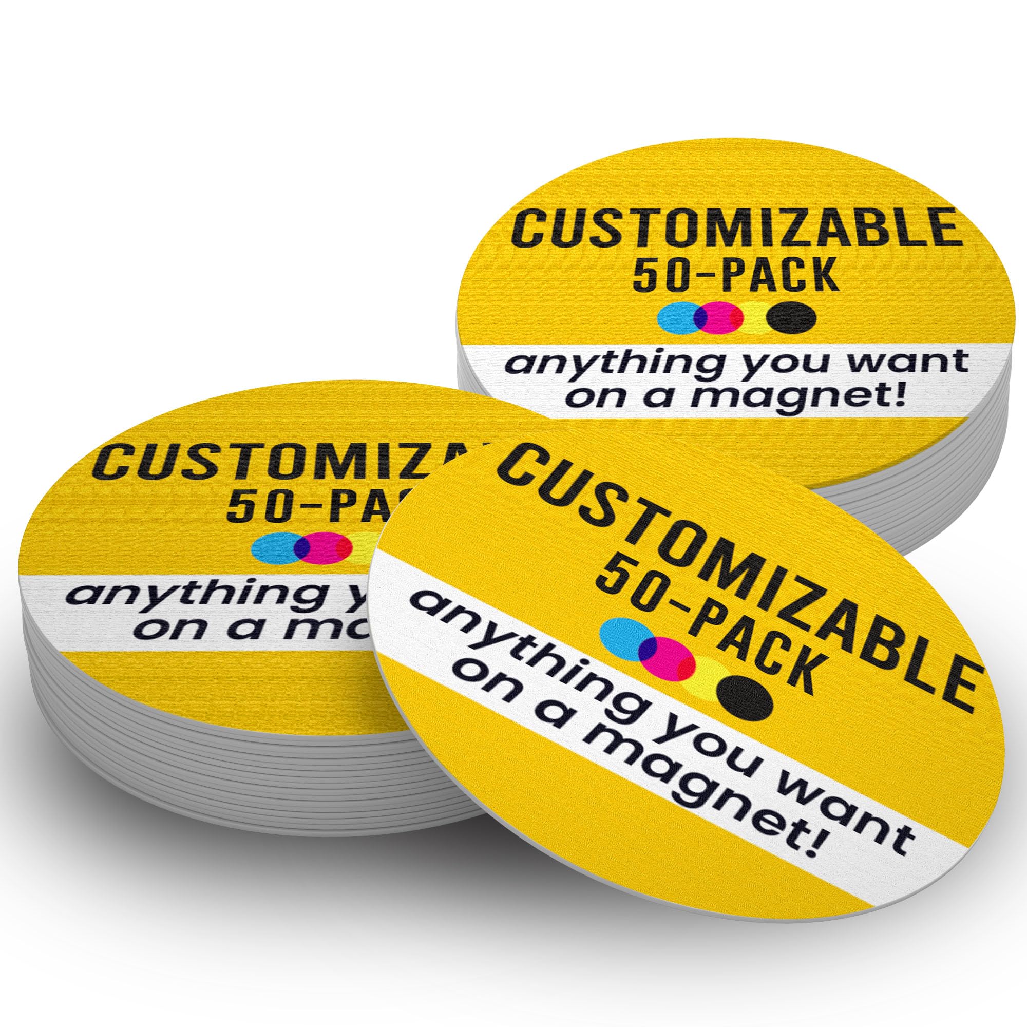 Magnet Me Up Customizable 30 Mil Round Magnet- 6   , 50 Pk Weatherproof Car Magnet For Businesses, Sports Teams, Fundraiser, Per