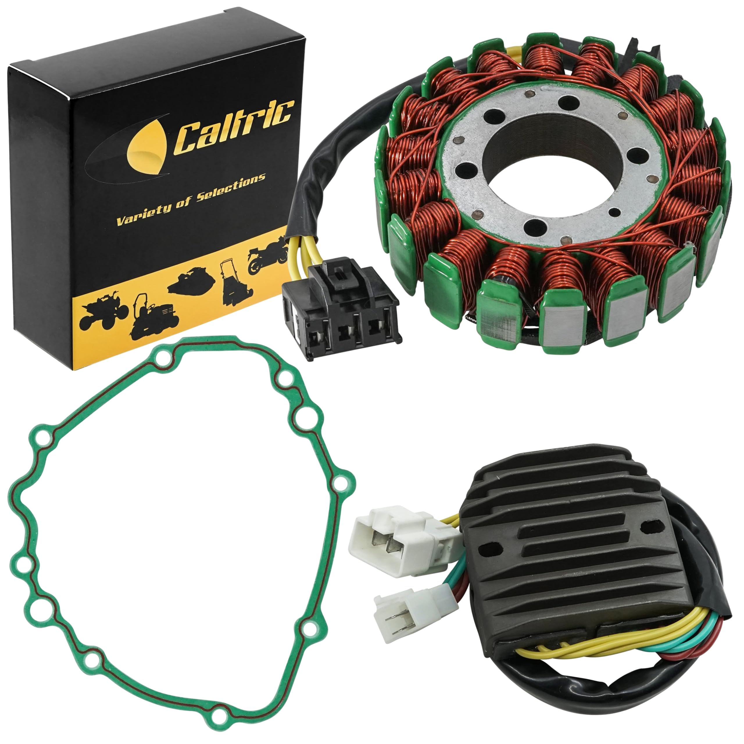 Caltric Stator & Gasket Rectifier Regulator Compatible With Honda Cbr600Rr 2003 2004 2005 2006