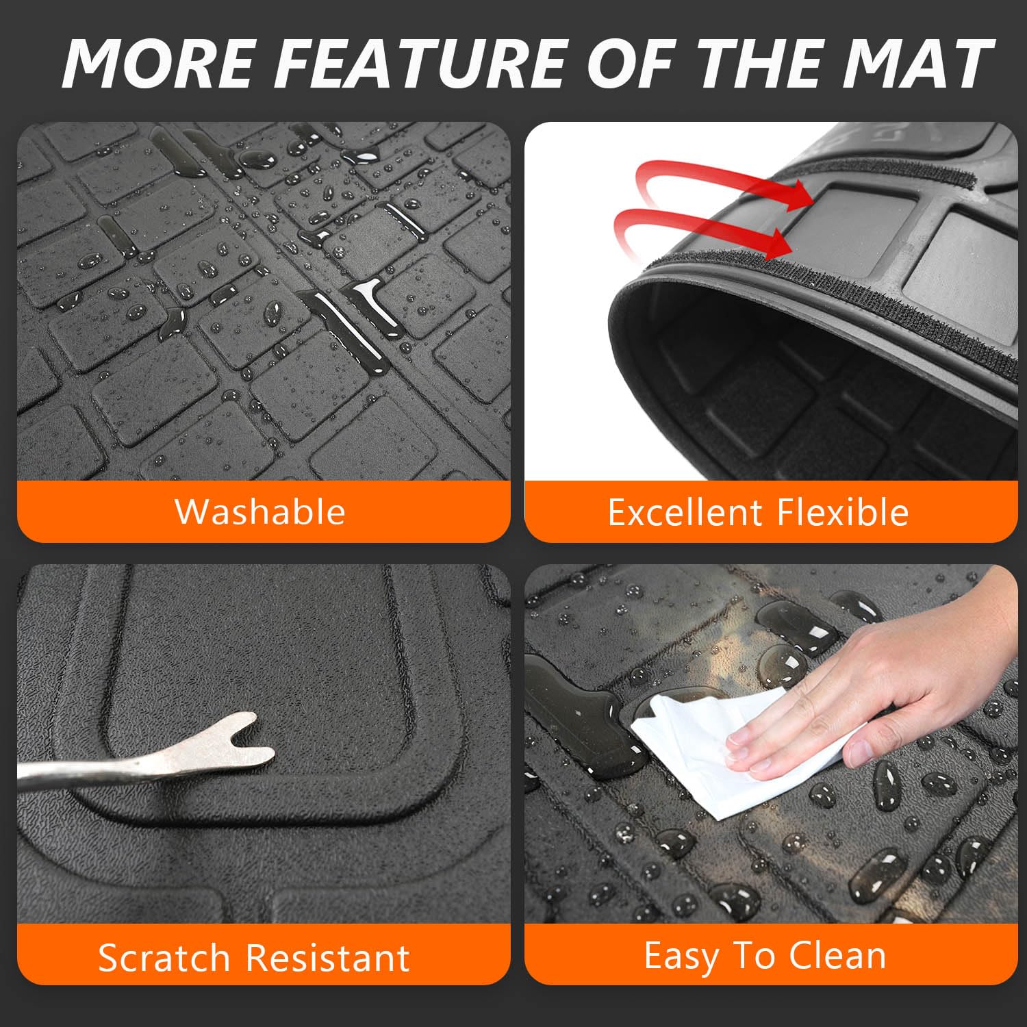 Powoq Fuel&Hybrid Cargo Liner Compatible With 2023-2025 Kia Sportage Trunk Mat Cargo Mat Seat Back Protector Tpe Mat (Not Fit Ph