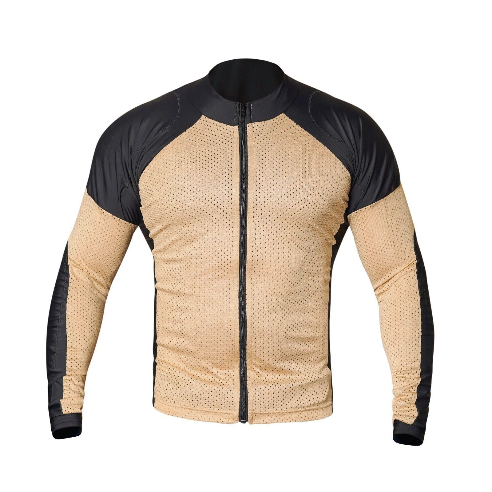 Wicked Stock Motorcycle Armor Mesh Shirt - Men & Women'S Summer Ce Level 2 Protection (Beige, 3X-Large)
