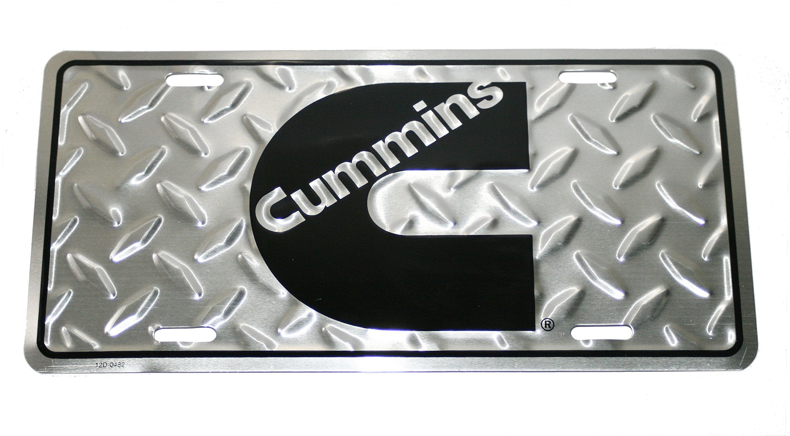 Diesel Power Plus Cummins Diesel Engine License Plate, Regular Size, Silver Aluminum, Model 103741