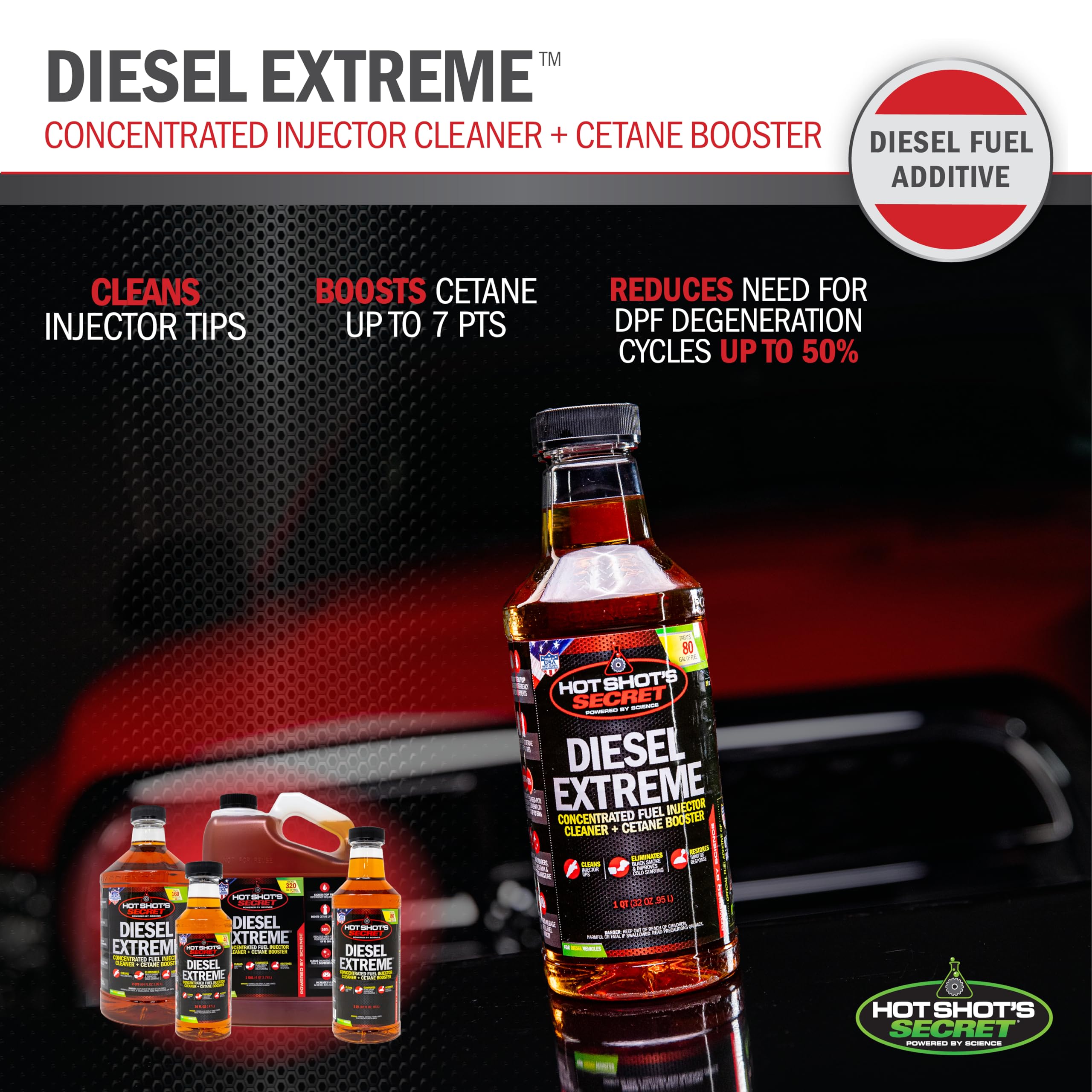 Hot Shot's Secret Diesel Extreme Clean and Boost - 16 fl. oz. - Amber - Model P040416Z