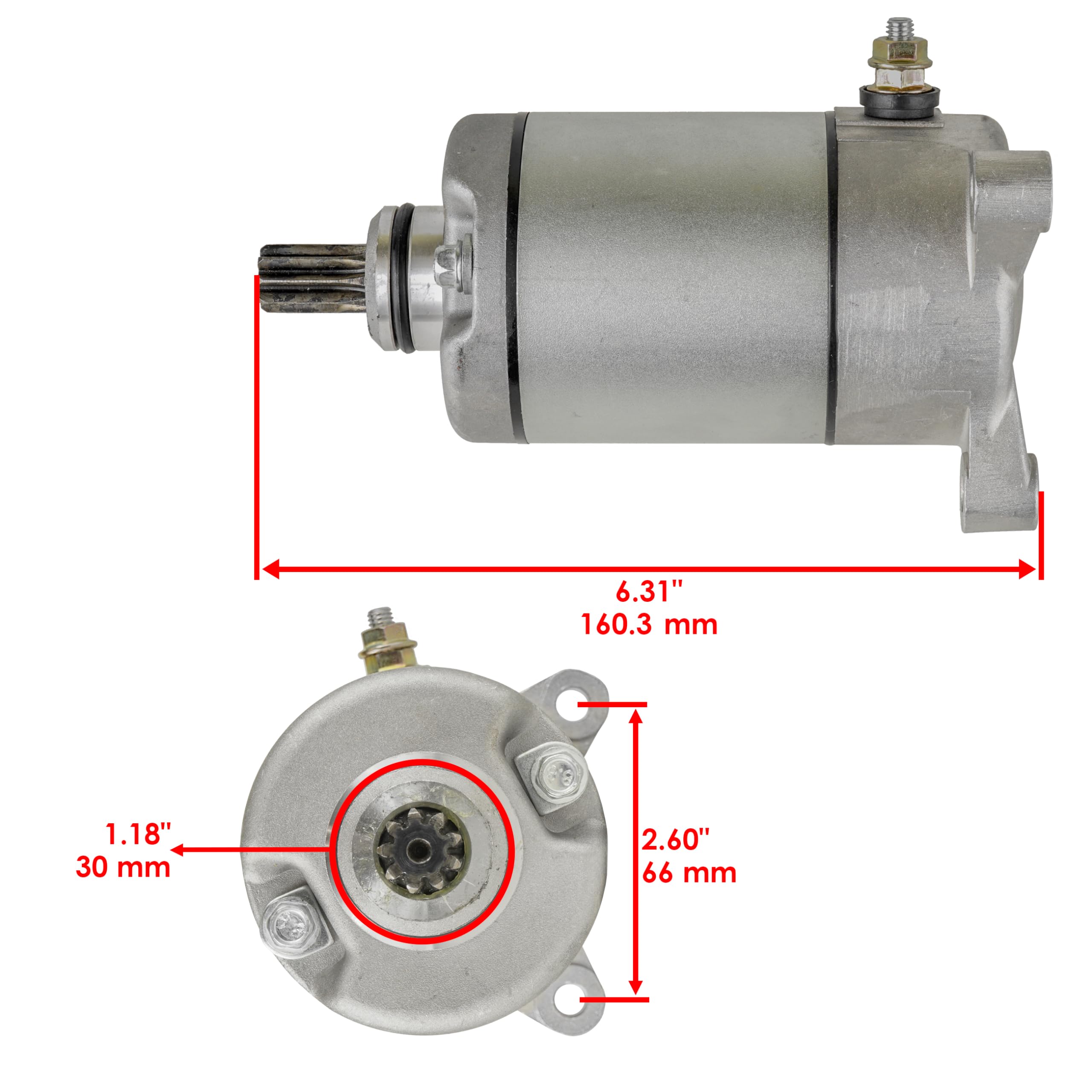 Caltric Starter Compatible With Polaris Ranger 500 2X4 4X4 499Cc All 2001-2011