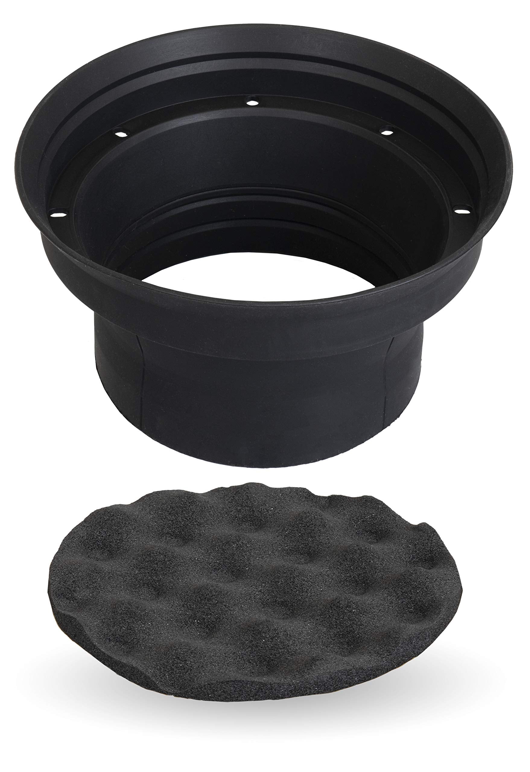 NVX 8” Silicone Rubber Speaker Baffles - 2 Piece with Self-Adhesive Foam Base Pad
