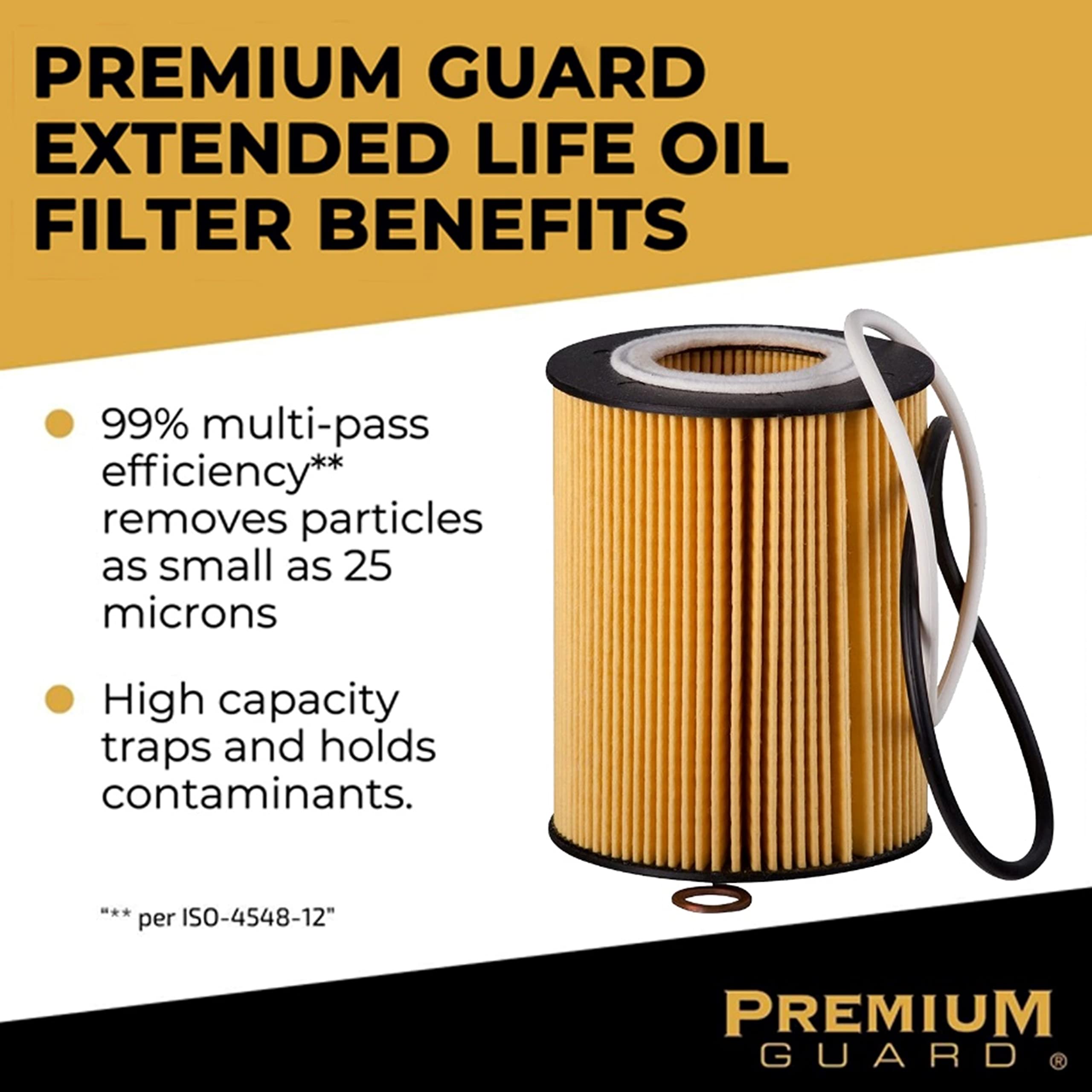 Pg9984Ex-6Pk Extended Life Oil Filter Up To 10,000 Miles | Fits 2014-17 Freightliner Sprinter 2500, 2014-17 Sprinter 3500, 2013-16 Mercedes E250, 2016 Gle300D, 2013-15 Glk250, 2015 Ml250 (Pack Of 6)