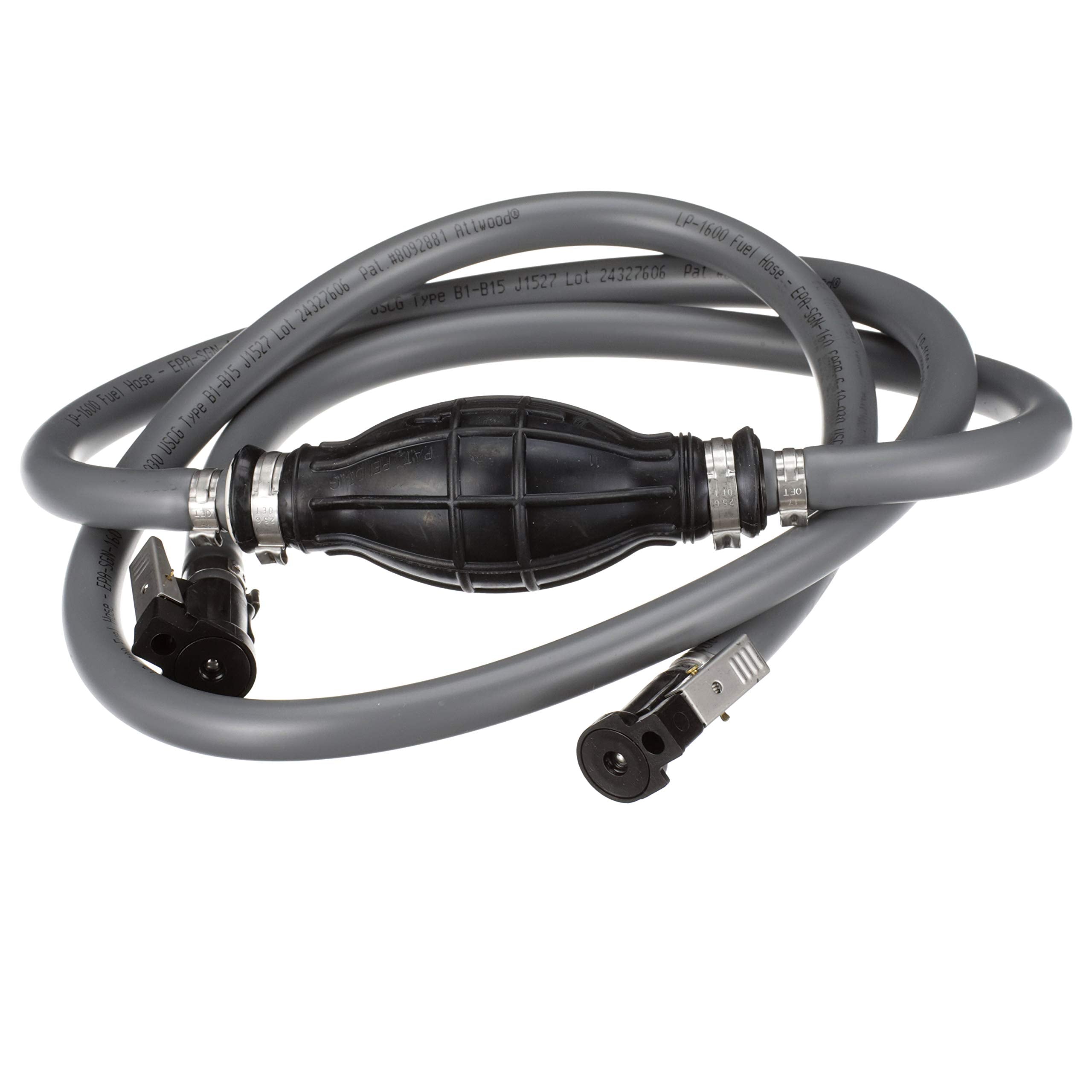 Attwood 93806Elp7 Fuel Line Kit — For Johnson And Evinrude Engines, 6 Feet Long, 3/8-In. Diameter, With Hose Fittings