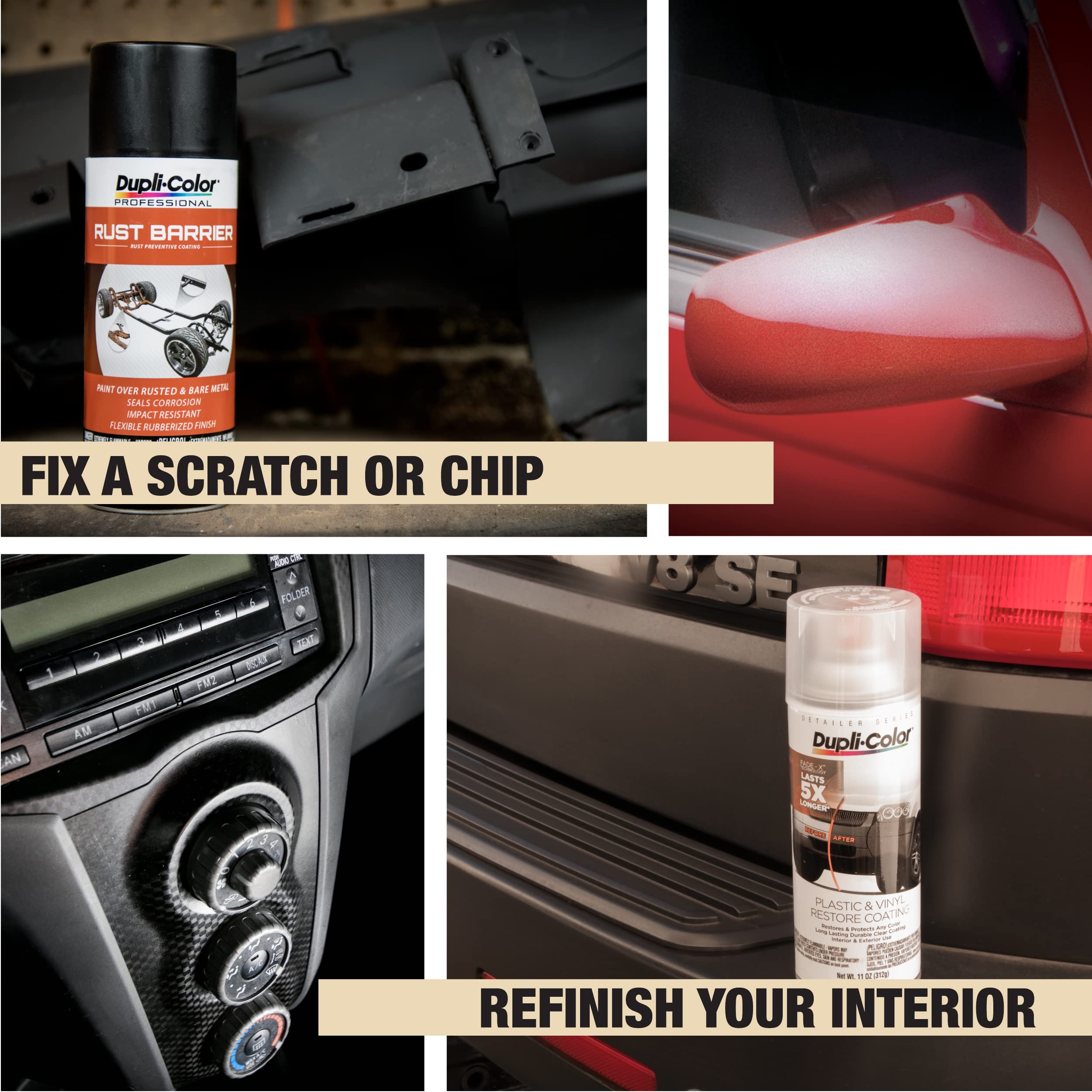 Dupli-Color Premium Lacquer Clear 12 Oz. Aerosol - Lot Of 6