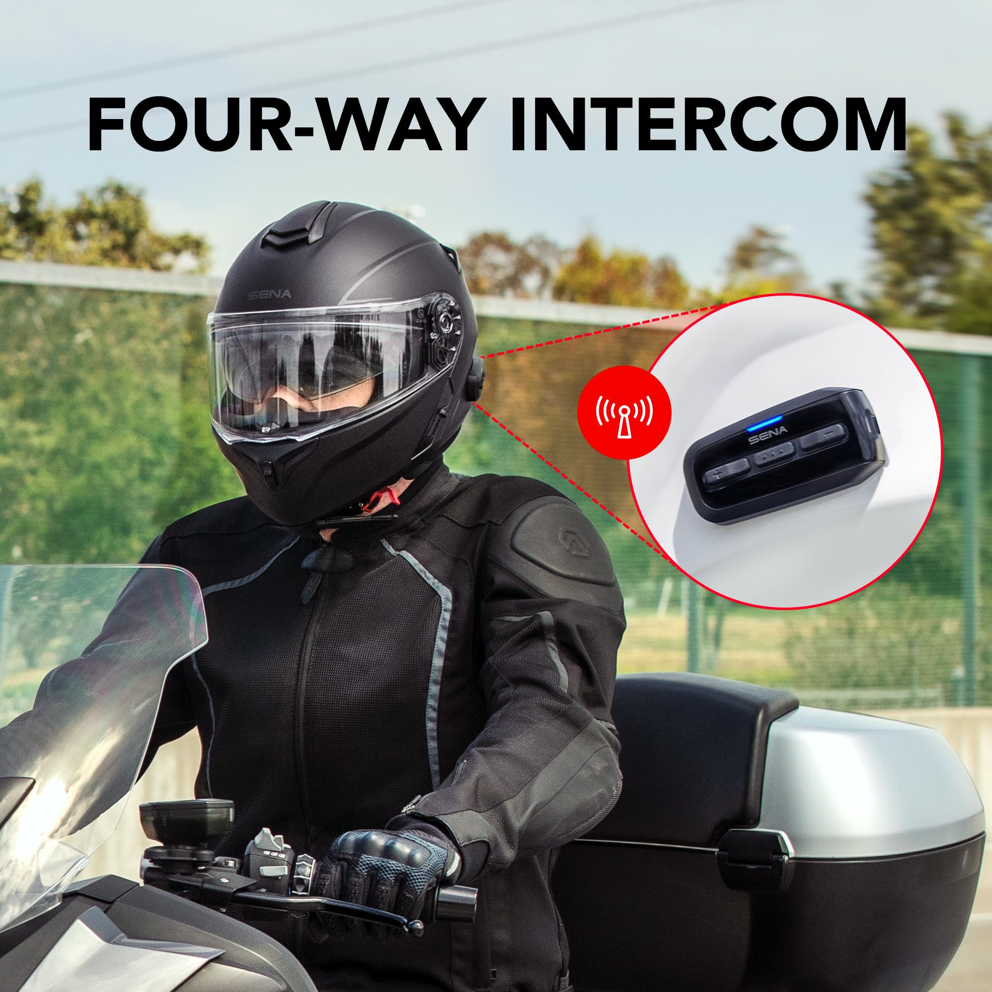 Sena Outrush R Bluetooth Modular Motorcycle Helmet With Intercom System (Gloss White, Xxl)
