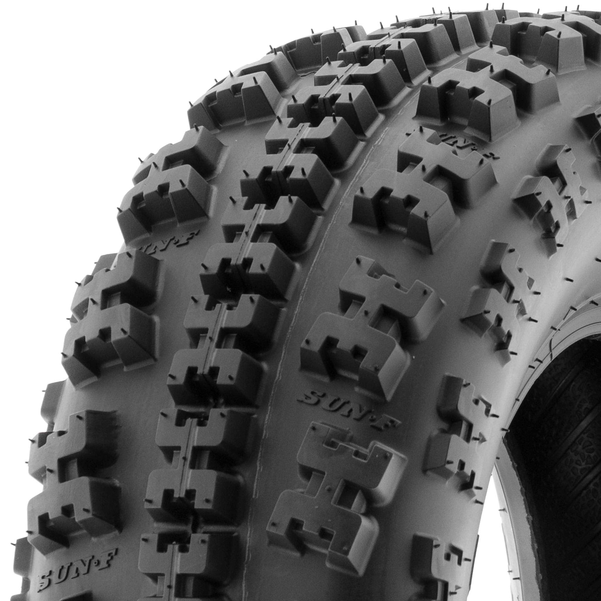 Pair Of 2 Sunf Atv Utv Knobby Sport Tires 22X7-10,6 Pr Tubeless A027