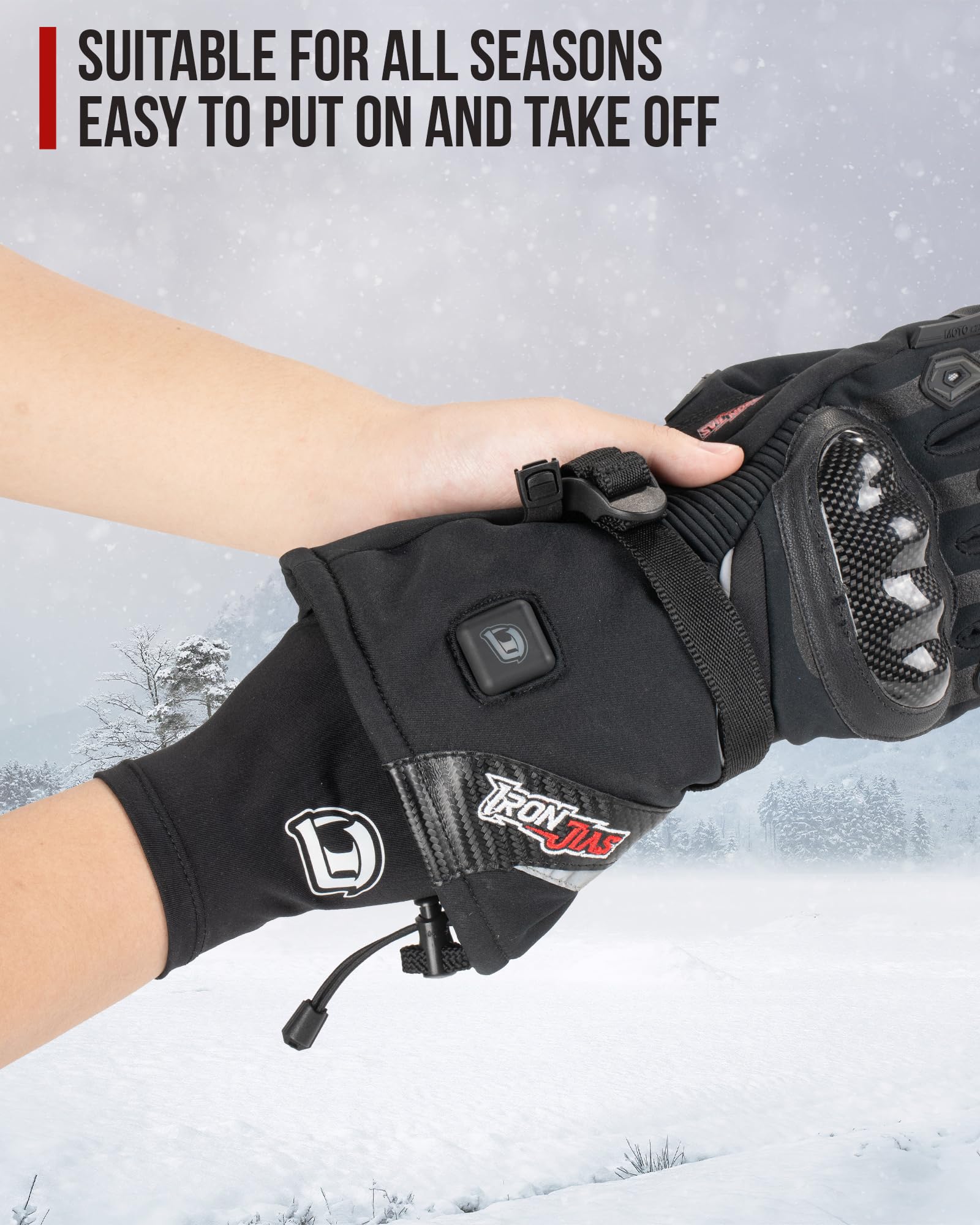 BORLENI Lightweight Glove Liners for Motorcycle, Cycling, Skiing - One Size, Black, Polyester, Model JIA11