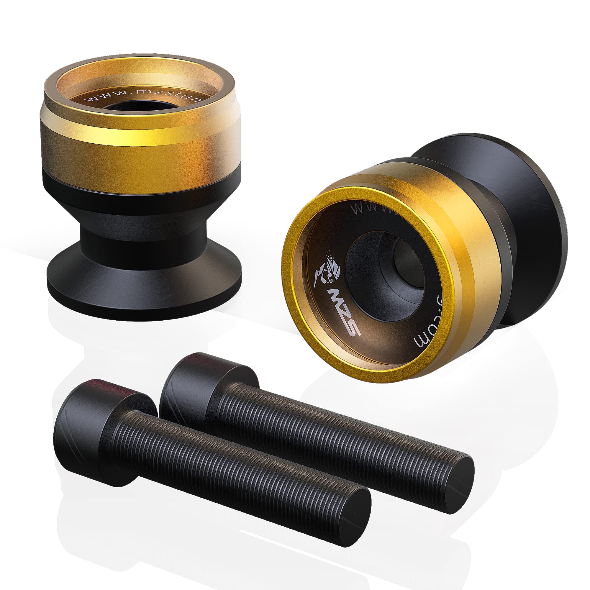 Mzs 6Mm Swingarm Spools Sliders Stand Cnc Universal M6 Gold Compatible With Yzf R1 R3 R6 R6S Yzf600R Fz1 Fz6 Fz6R Fz8 Fj09 Fz09