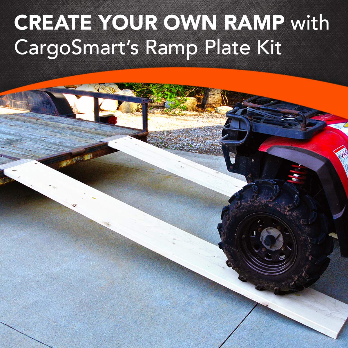 CargoSmart Model 3006, 12    Aluminum Ramp Plate Kit, Create Your Own Ramps to Easily and Safely Load & Unload Your ATVs, Motorc