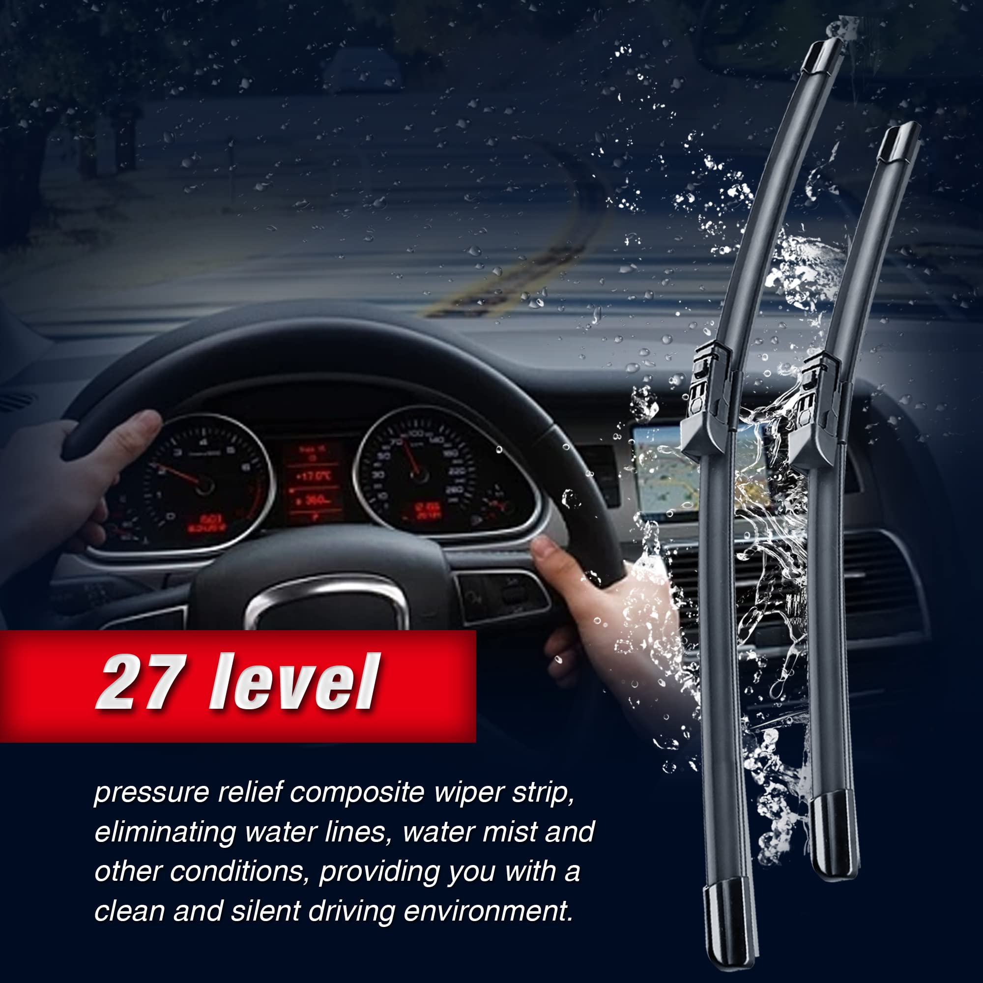 3 Wipers 26''/16''/14'' Windshield Wiper Blades Replacment For Toyota Chr Ch-R 2022 2021 2020 2019 2018 Oem Quality Top Lock