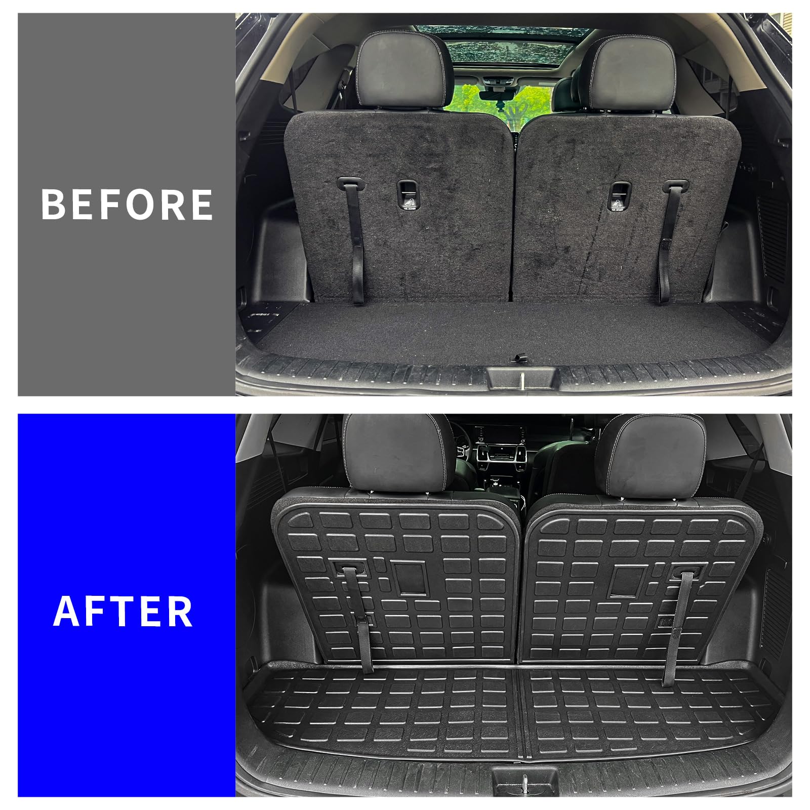 Rongtaod Cargo Mat for 2021-2025 Kia Sorento, TPE All Weather Trunk Liner, 27.17x21.66x1.58 inches, Includes