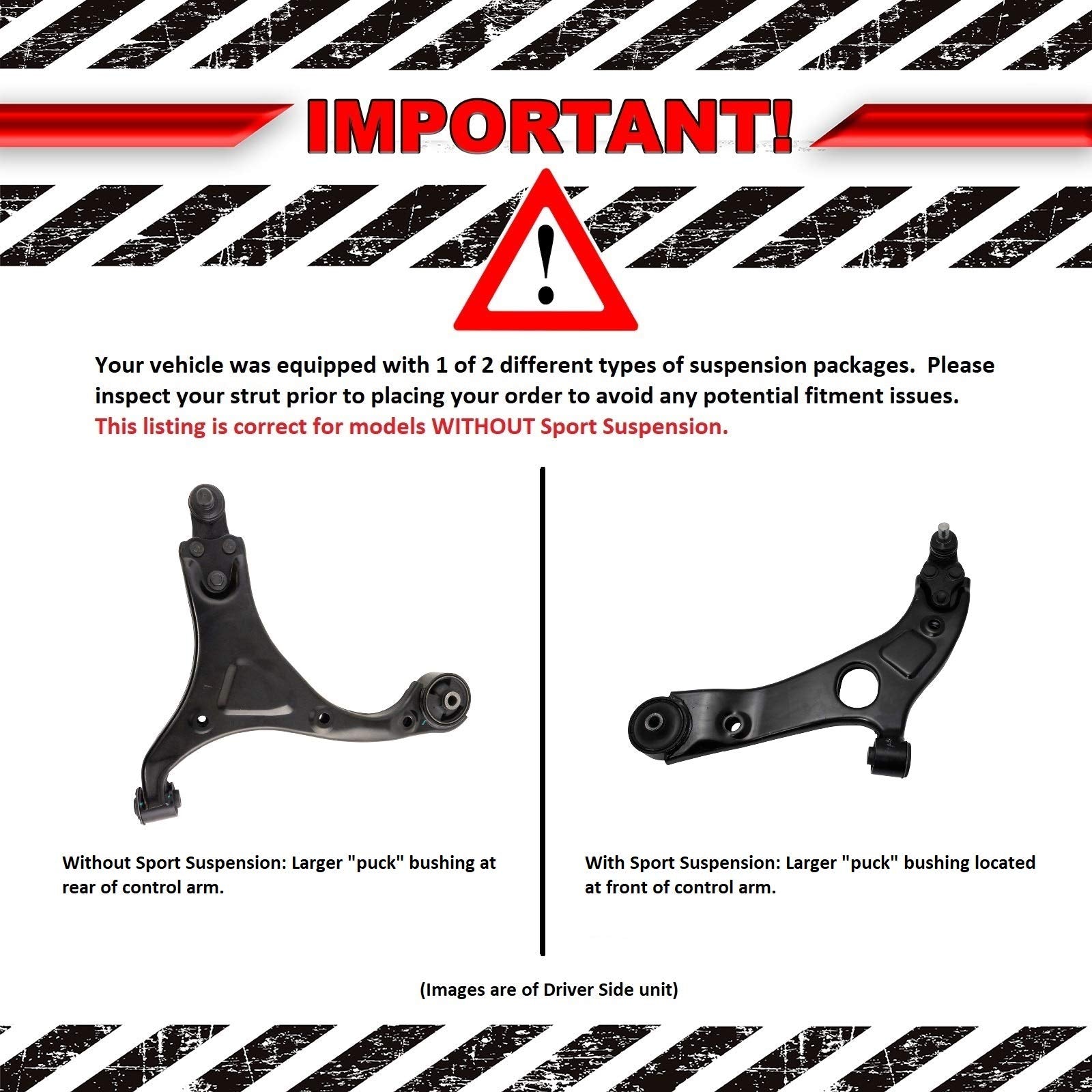 Trq Front Suspension Kit Control Arm With Ball Joint Sway Bar Stabilizer Link Compatible With 2011-2014 Hyundai Sonata