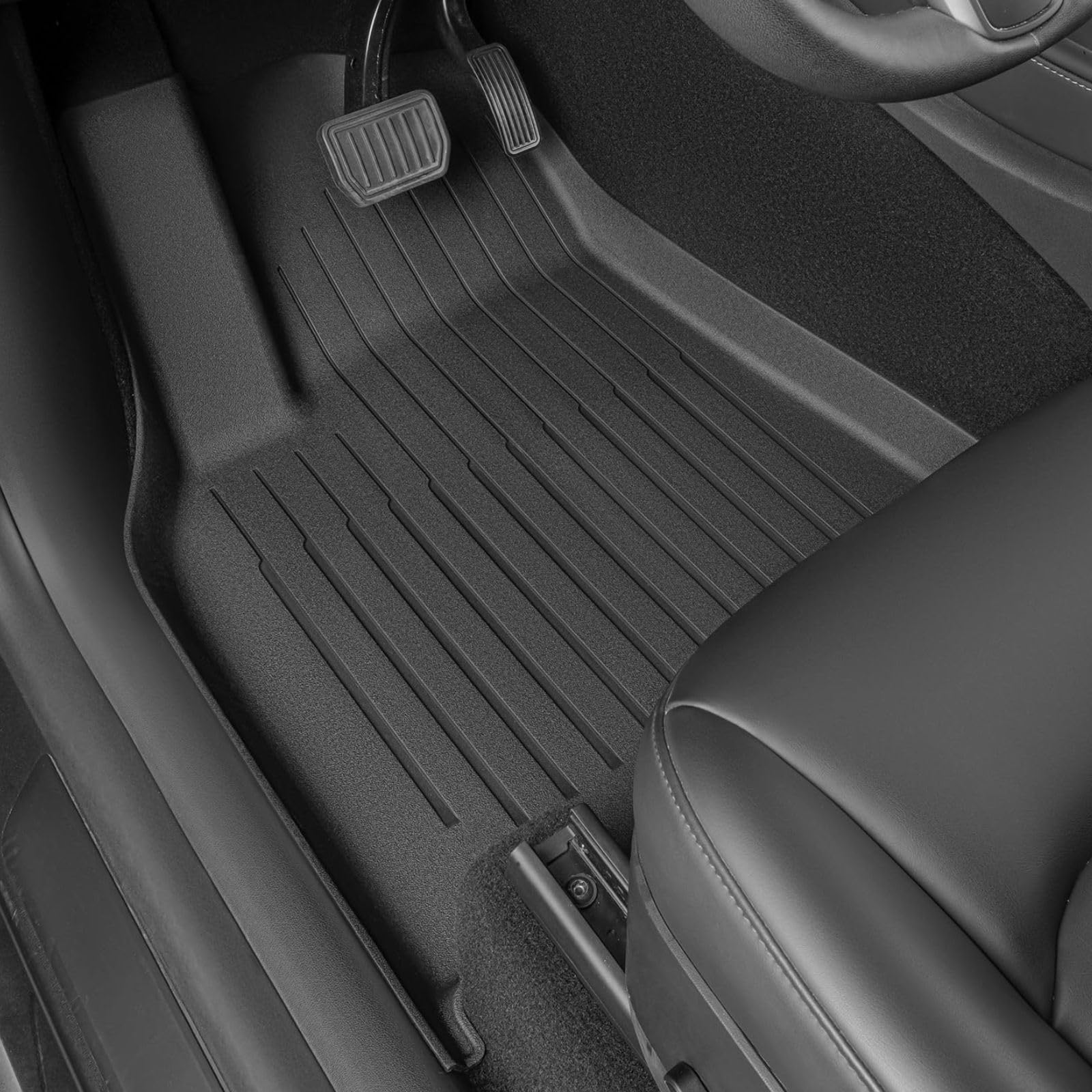 Super Liner 2021-2023 Tesla Model 3 Floor Mats 6-Piece Set | Extra-Thick Tpe All-Weather Floor & Cargo Liners | Pet & Child-Frie
