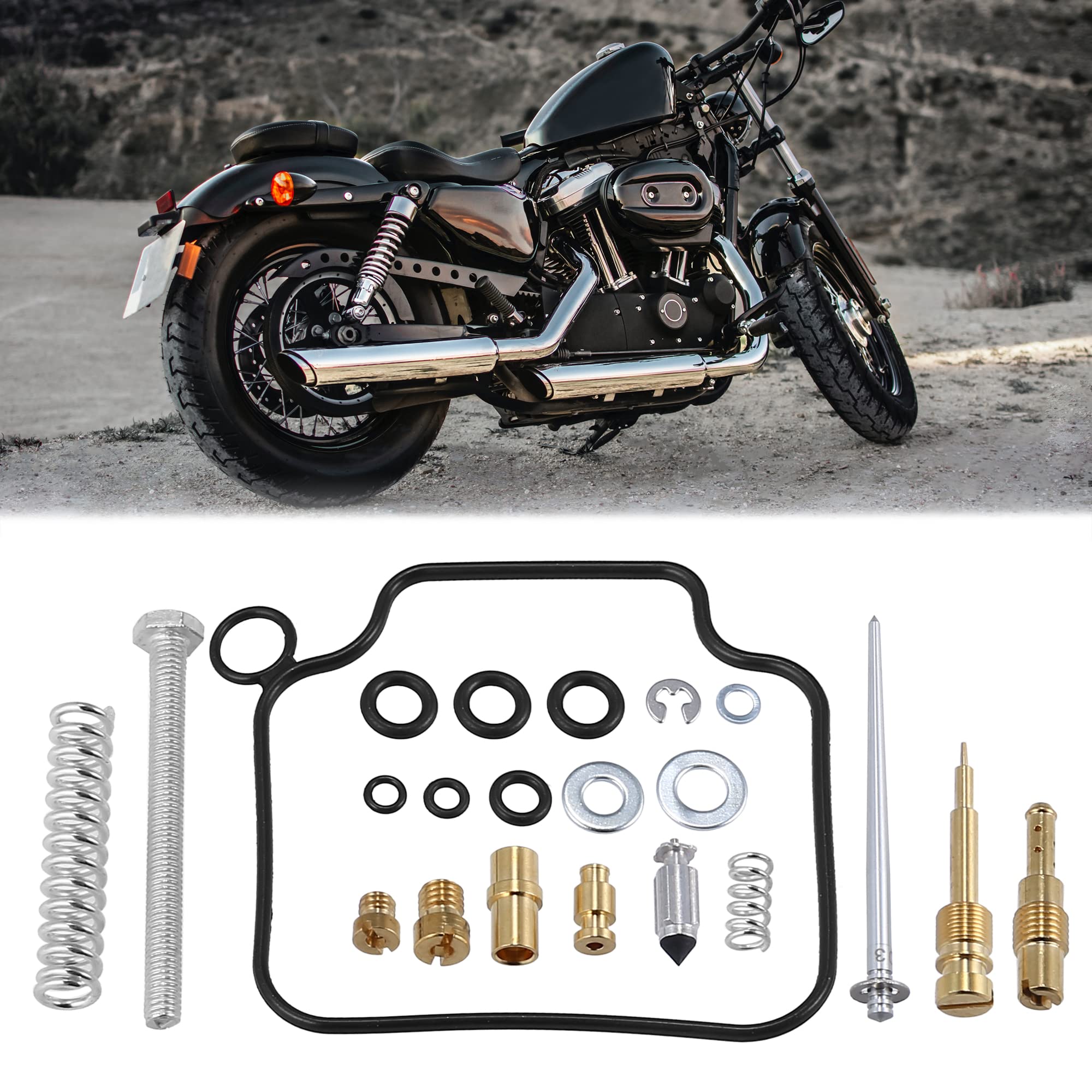 F Fierce Cycle Motorcycle Carburetor Repair Rebuild Kit For Honda Trx350 Rancher 350 2000-2003 Carb Repair Tools