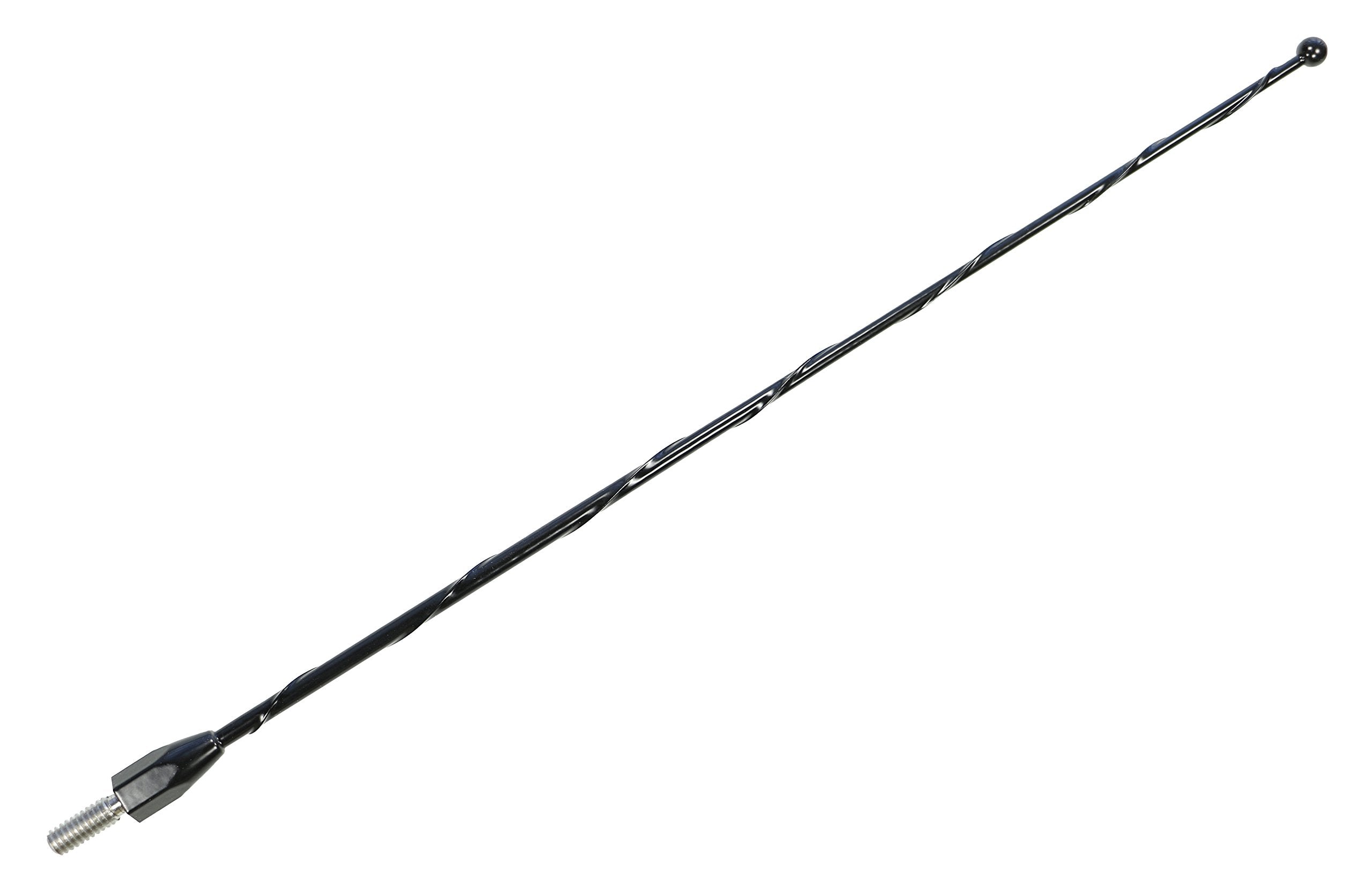 Antennamastsrus - 12 Inch Black Short Antenna Is Compatible With Ford F-250 Super Duty (2017-2023) - Spiral Wind Noise Cancellation - Spring Steel Construction - Stainless Steel Threading