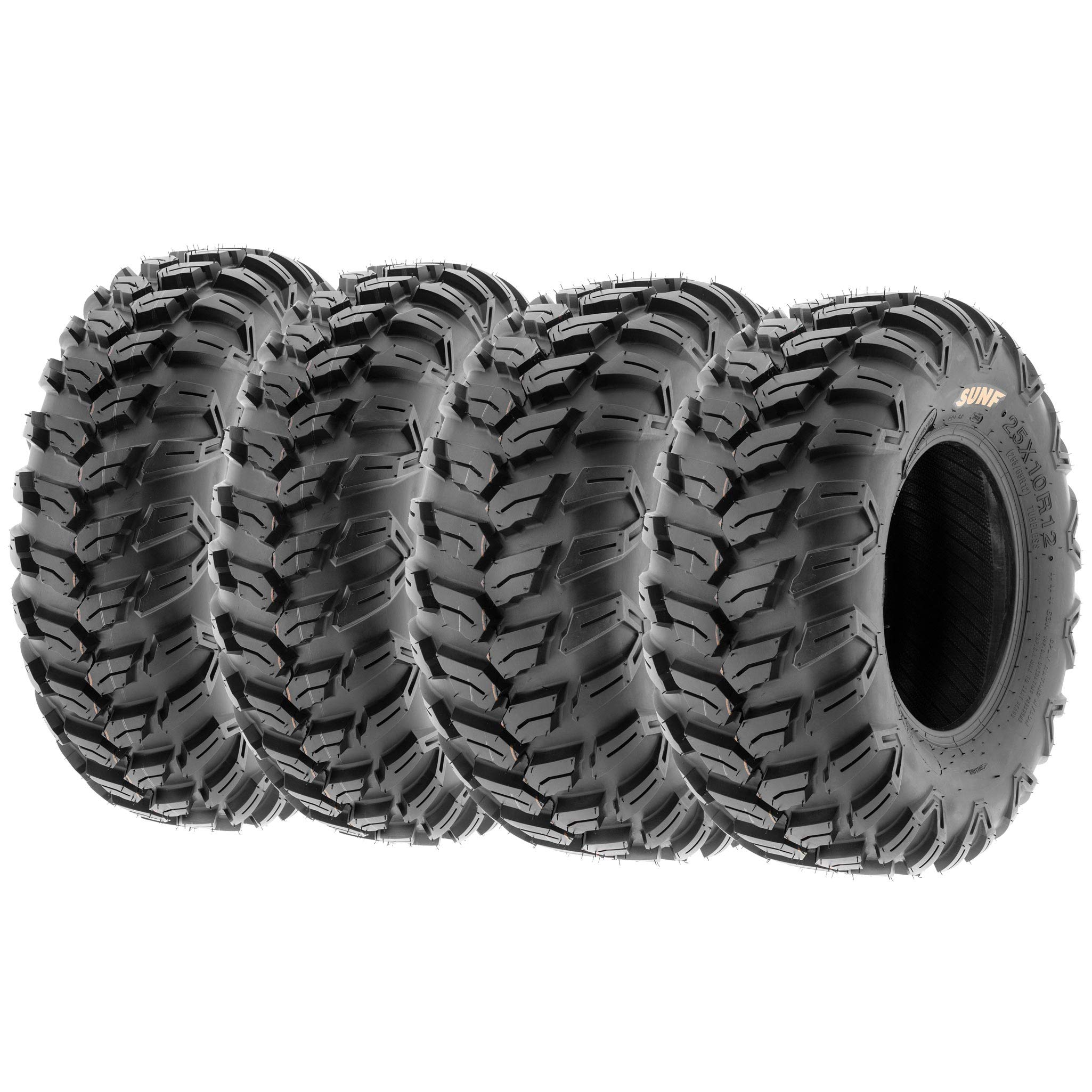 Set Of 4 Sunf A043 Xc Racing Atv Utv Radial Sport Tires 26X9R12 Front & 26X11R12 Rear, 6Pr, All-Terrain Off-Road & Track
