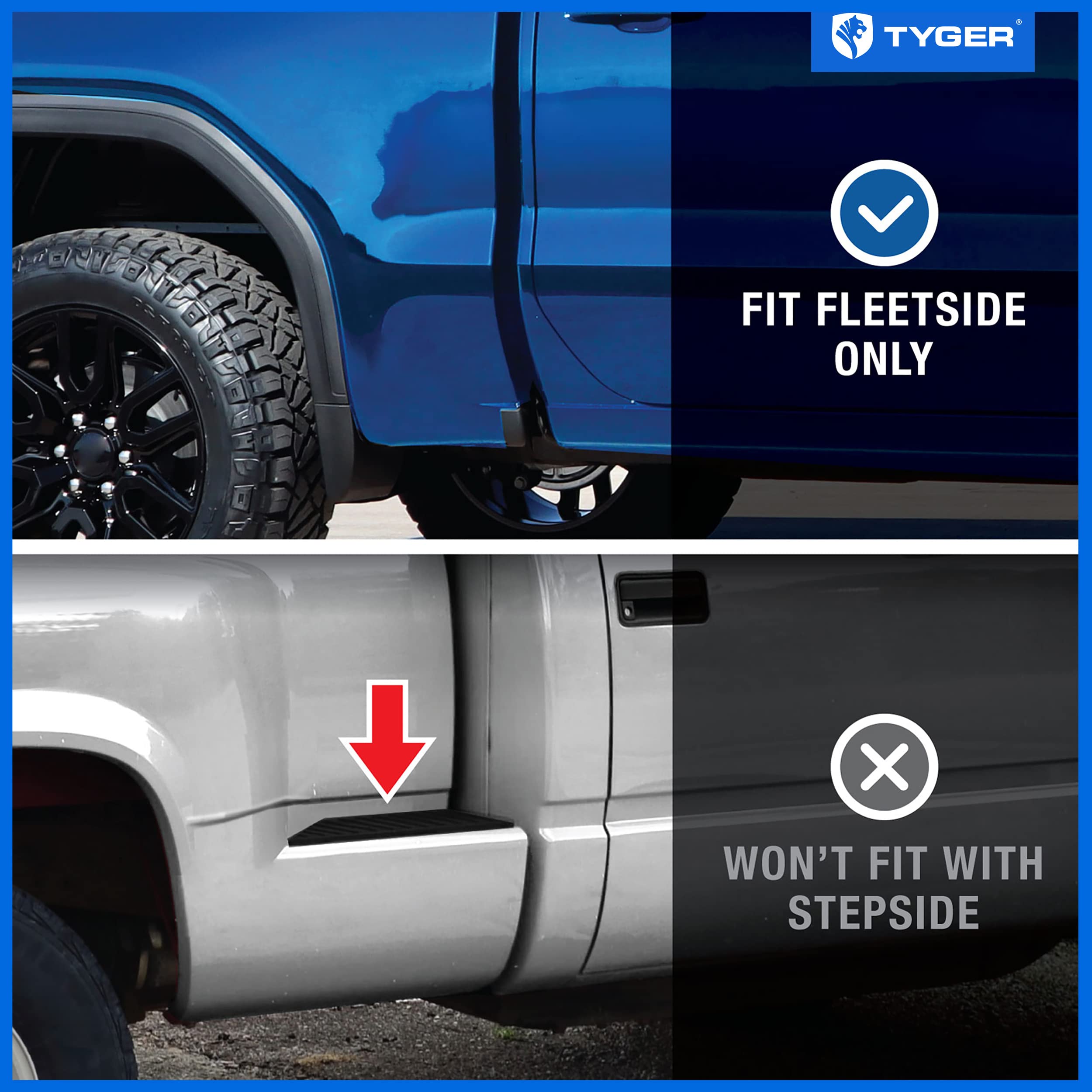 Tyger Auto T3 Soft Tri-Fold Truck Bed Tonneau Cover Compatible With 1982-2013 Ford Ranger; 1994-2010 Mazda B-Series | Fleetside