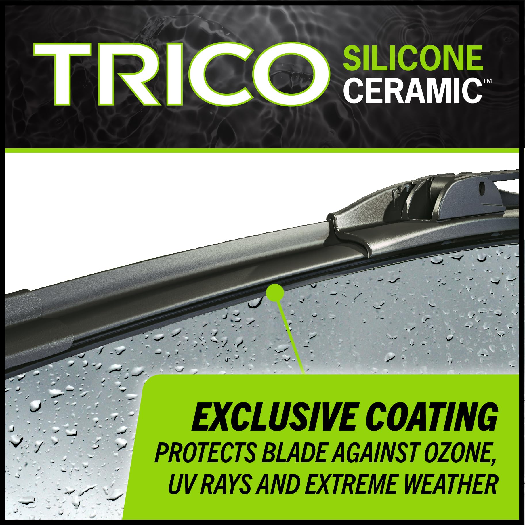 Trico Silicone Ceramic Coated 21'' + 20'' Super Premium Automotive Replacement Windshield Wiper Blades (Set Of 2), Passenger And