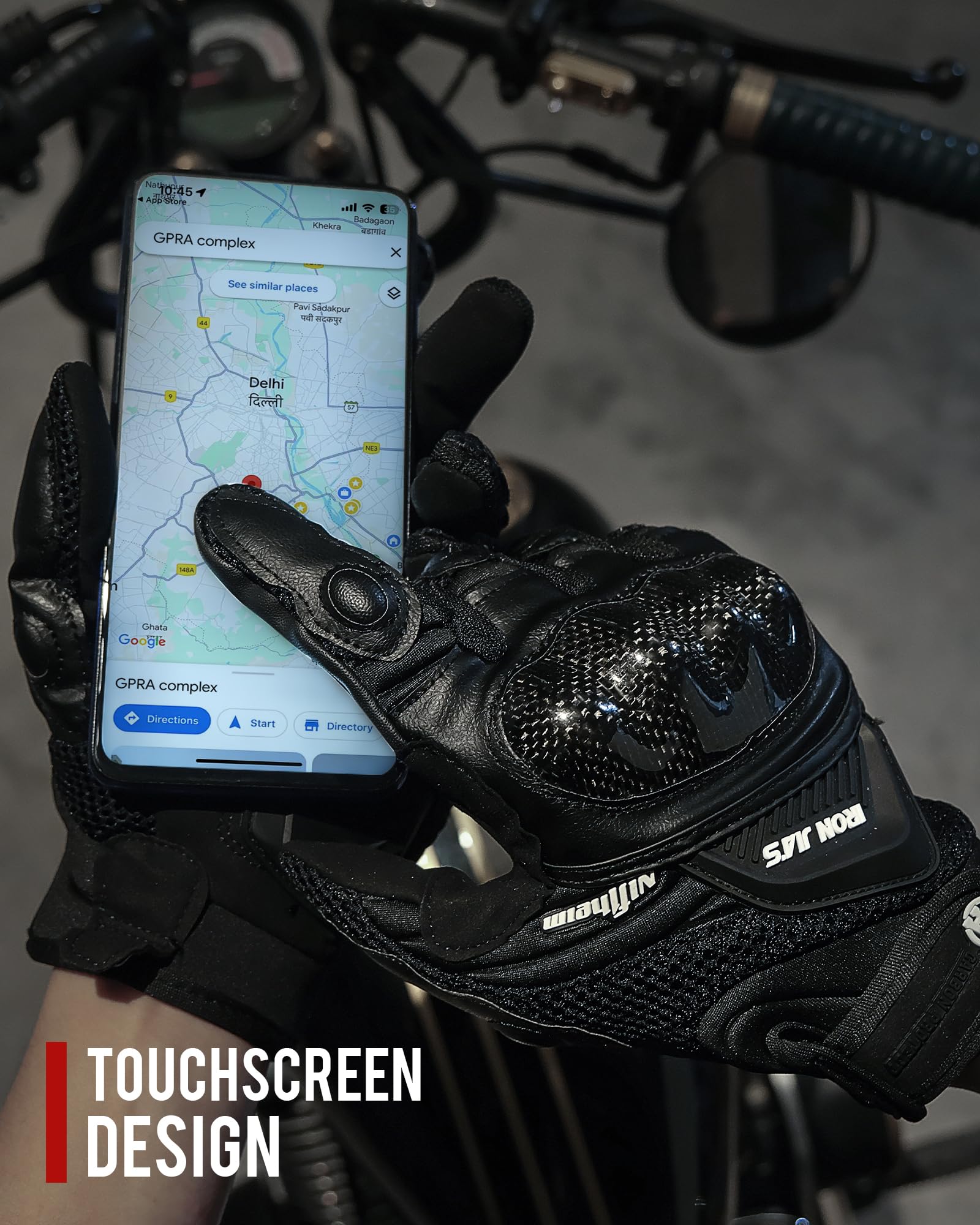 Borleni Motorcycle Gloves Touch Screen For Men Women Padding Hard Knuckle Cycling Motorbike Atv Hiking Riding Climbing Glove