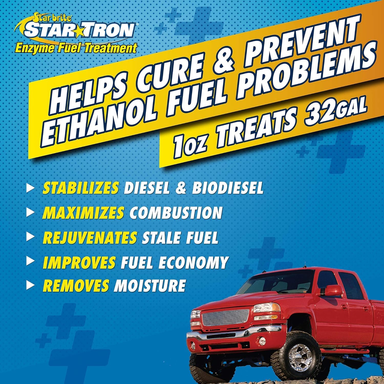Star Brite Star Tron Enzyme Fuel Treatment - Automotive Diesel Formula - 1 Oz. Treats 16 Gallons - 8 Oz (14408)