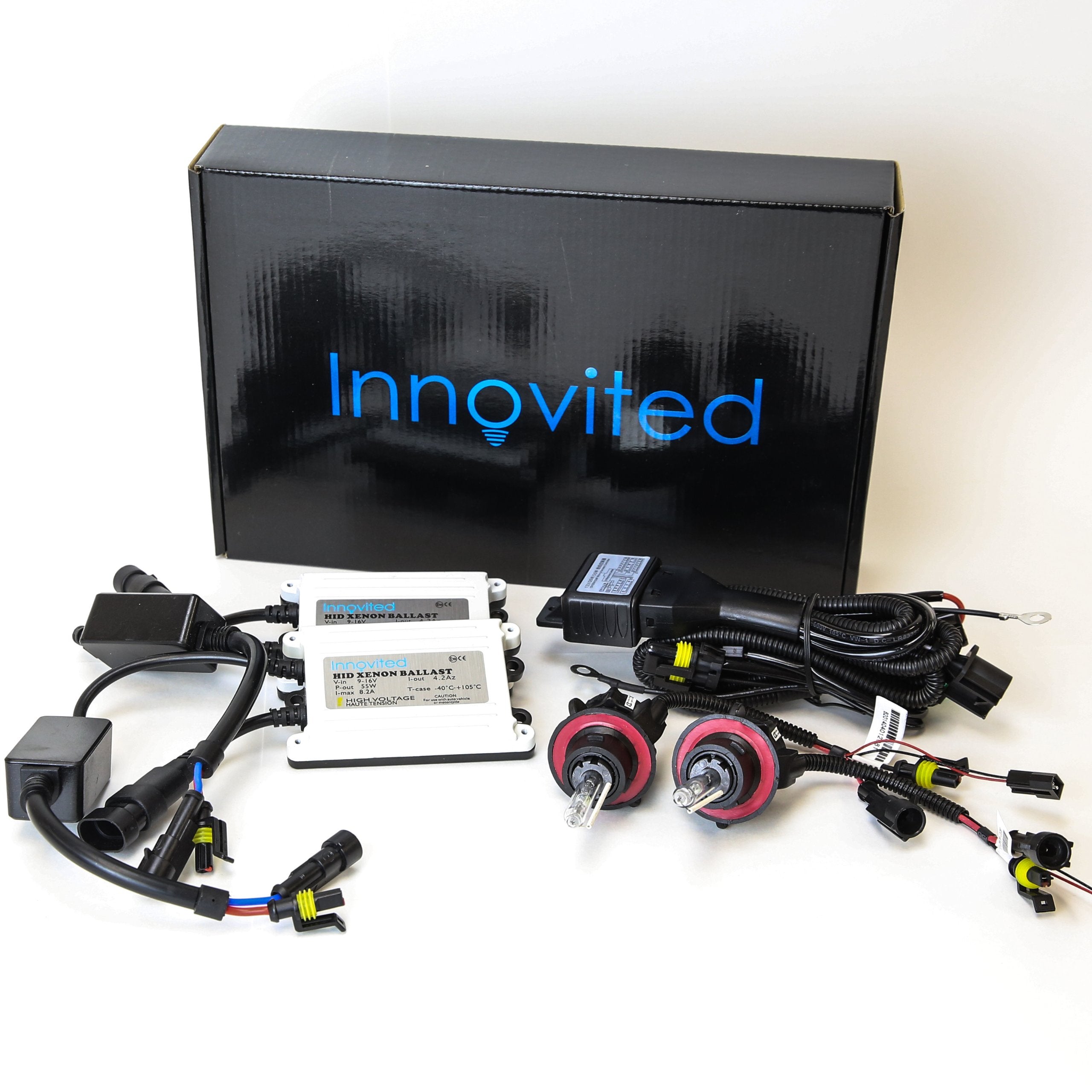 Innovited H13-3 9008 6000K Bi Xenon Hi/Lo Xenon Bulb X 1 Pair Bundle With 2 X 55W Canbus Error Free Performance Digital Ballast (Diamond White)