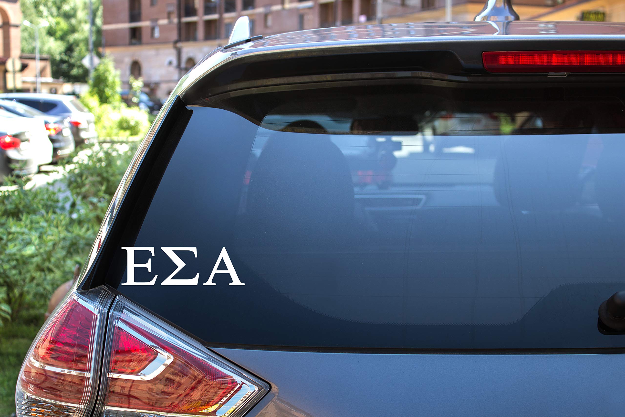 Pro-Graphx Epsilon Sigma Alpha Greek Sorority Sticker Decal, 2.5 Inches Tall, White