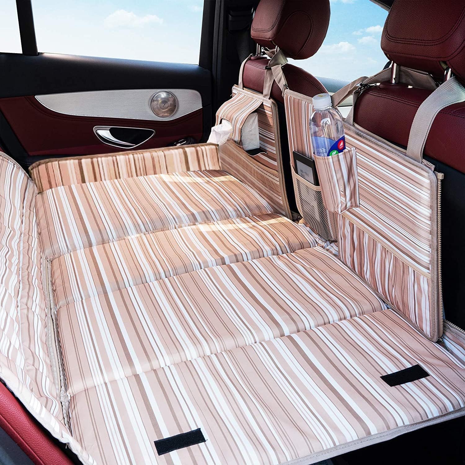 Pivalo NonInflatable Car Bed Mattress for Back Seat | Universal Foldable & Portable Car Travel Bed | Converts into Storage Bag 