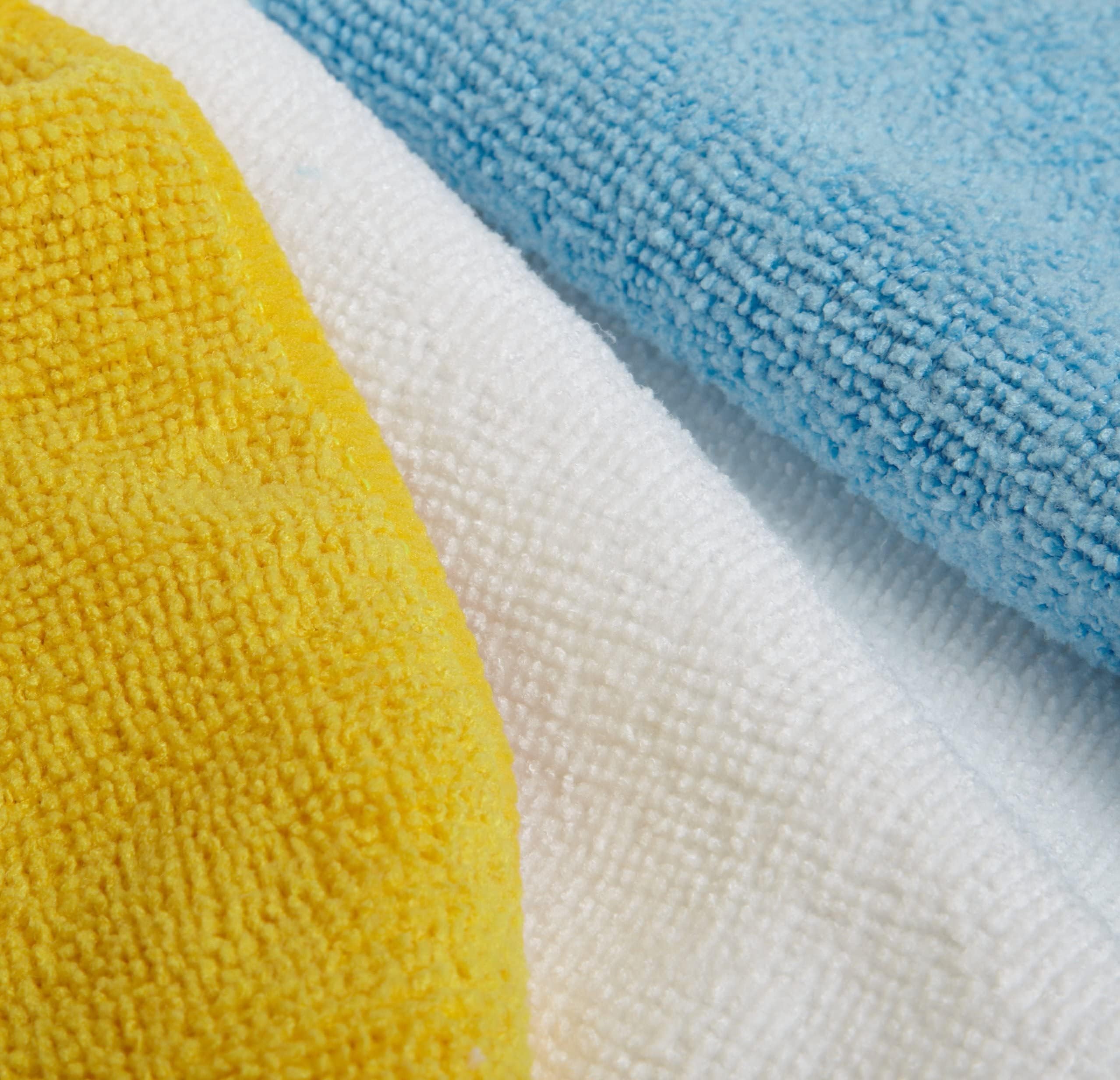 Amazon Basics Microfiber Cleaning Cloths For Cars, Non-Abrasive, Highly Absorbent, Lint Free, Reusable And Washable, Pack Of 144