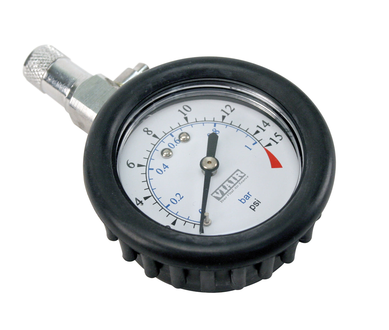 2.0'' Tire Gauge W/Boot (0 To 15 Psi)
