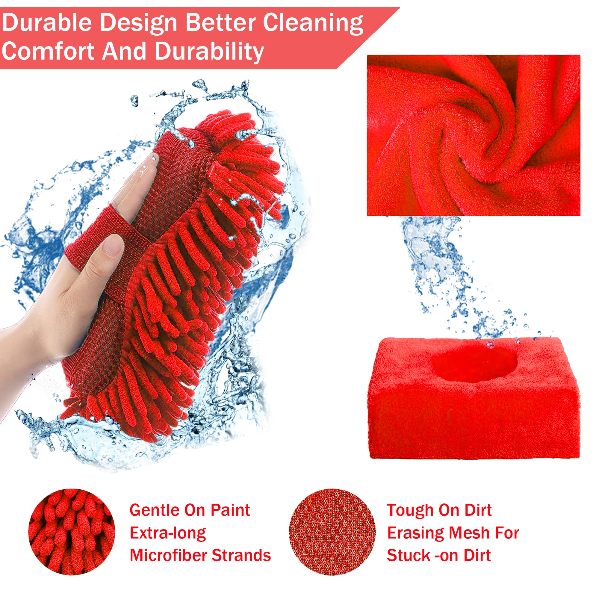 Lianxin Car Wash Kit Car Wash Cleaning Kit With Car Wash Foam Gun Microfiber Sponge And Towels Tire Brush Built, Car Foam Gun, C
